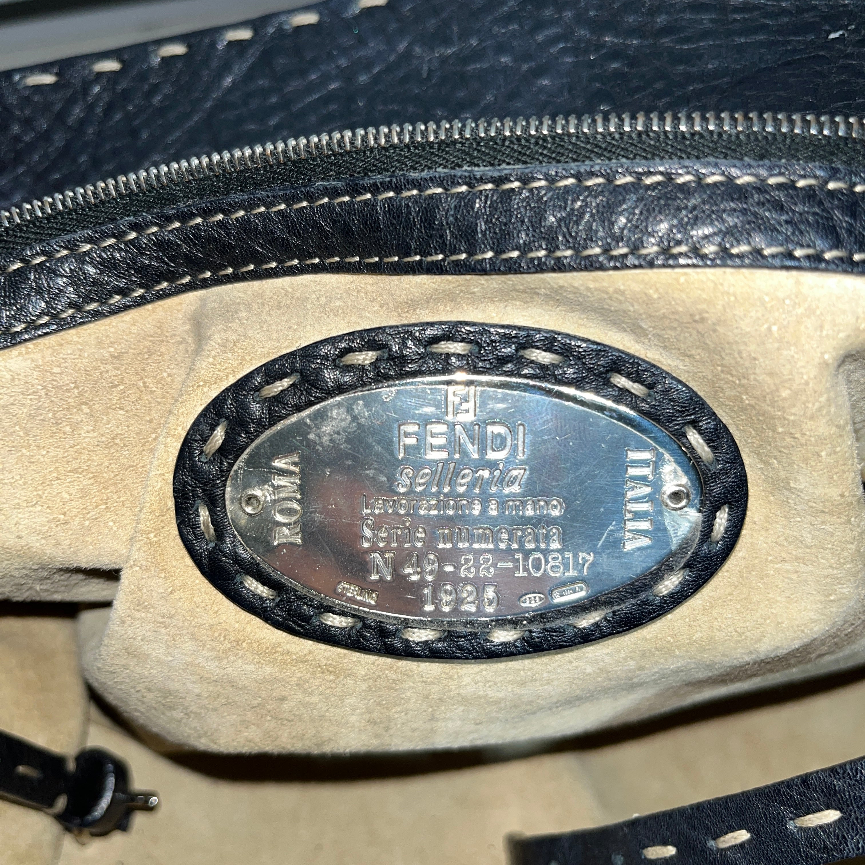 FENDI/Hand Bag/Leather/BLK/Sellerina Linda Large view 6
