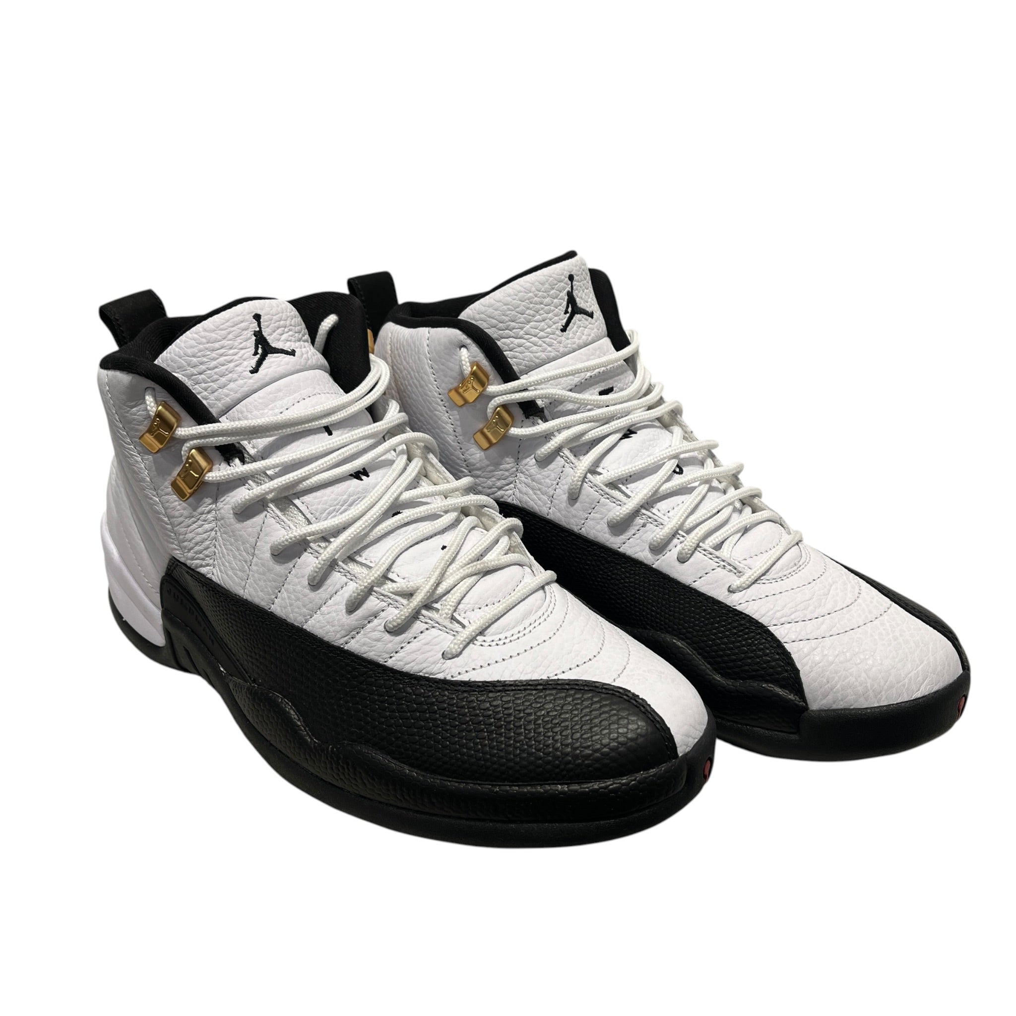 NIKE/Hi-Sneakers/US 10.5/Border/Leather/WHT/Air Jordan 12 Retro Taxi B/W view 1