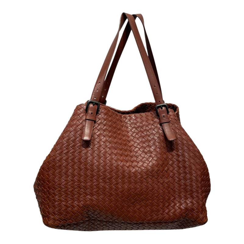 BOTTEGA VENETA/Tote Bag/Leather/BRW/CESTA LARGE