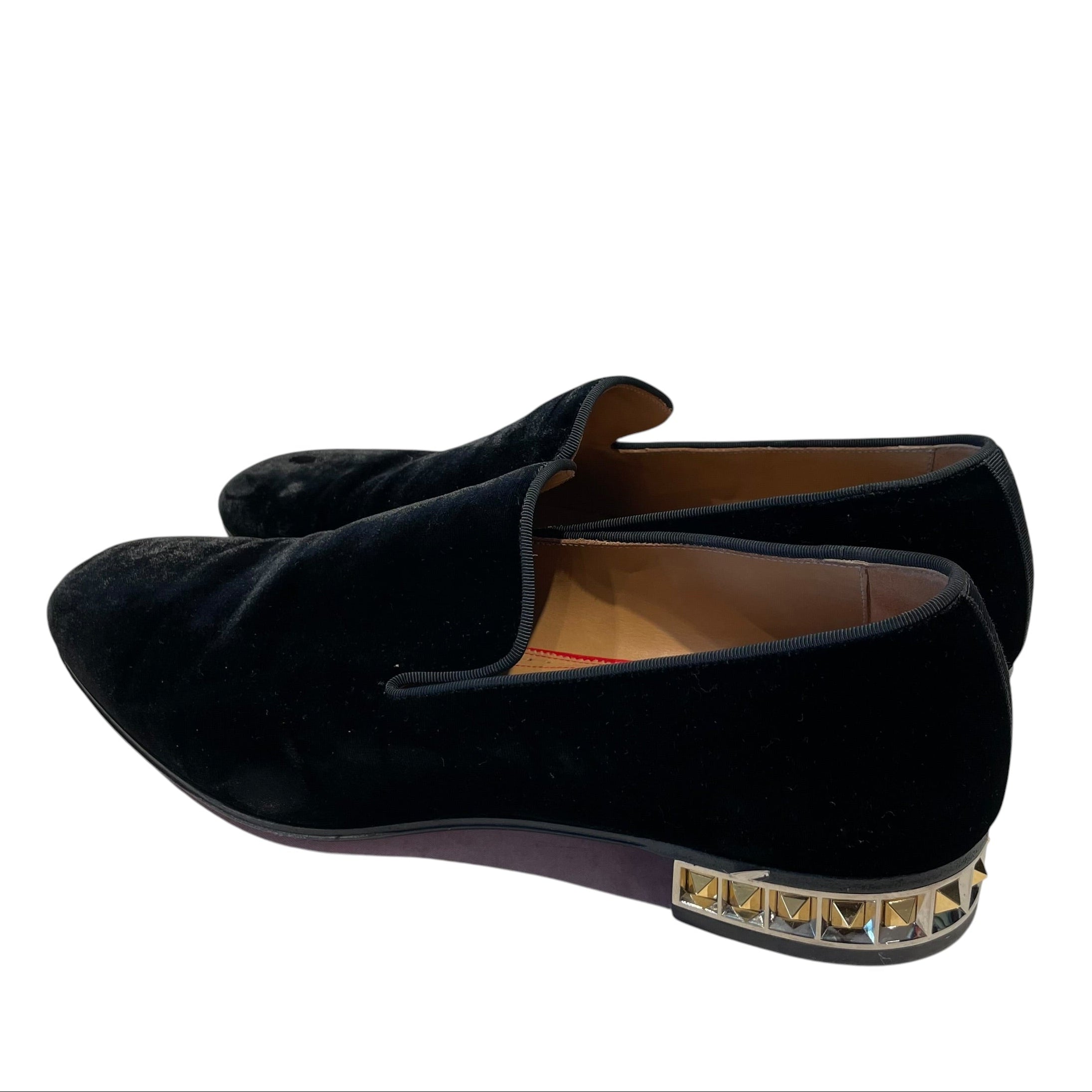 Christian Louboutin/Dress Shoes/EU 44/Suede/BLK/Marpyramide w/th Spikes view 2