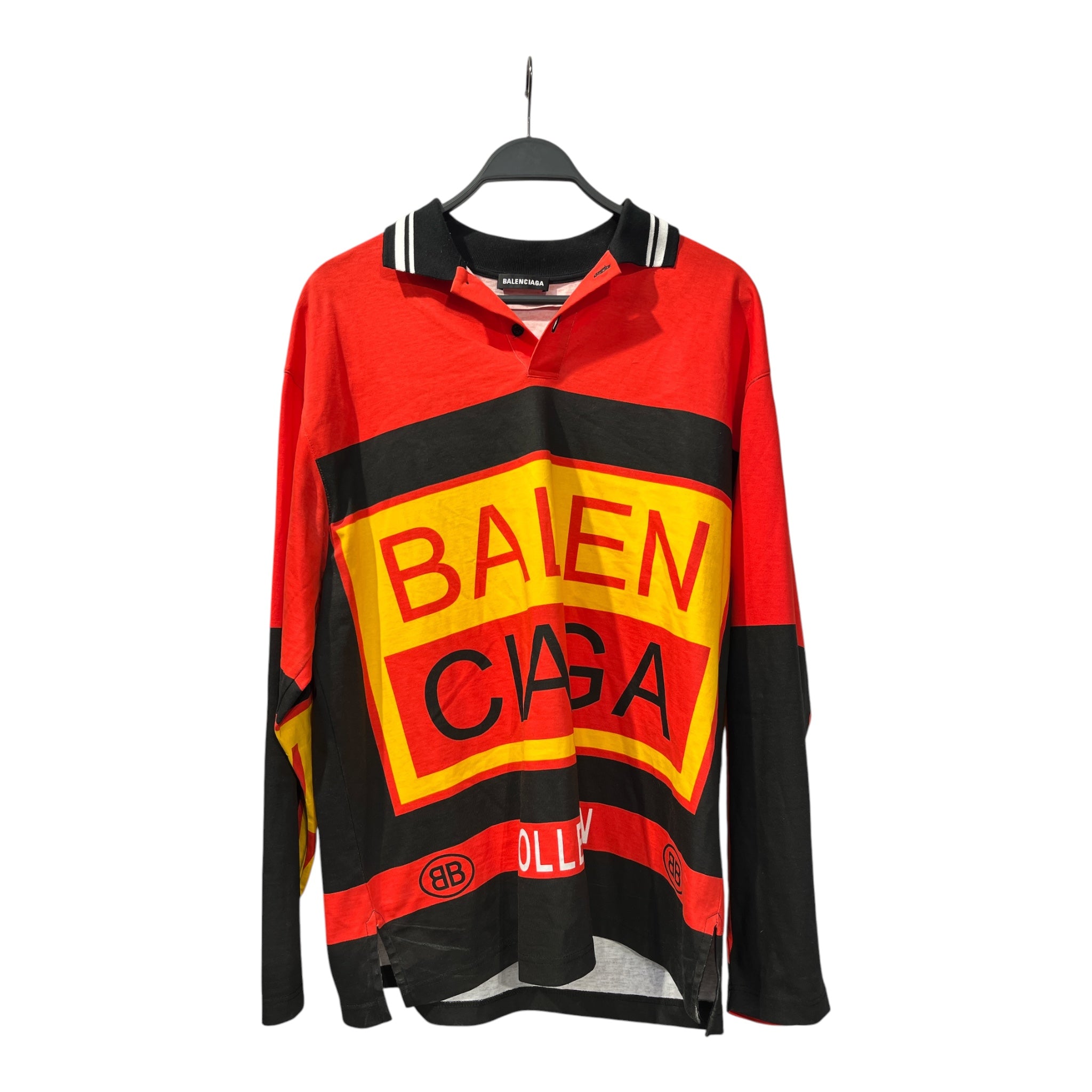 BALENCIAGA/Polo Shirt/S/Cotton/MLT/All Over Print/BLOCK PRINT RED YLLW view 1