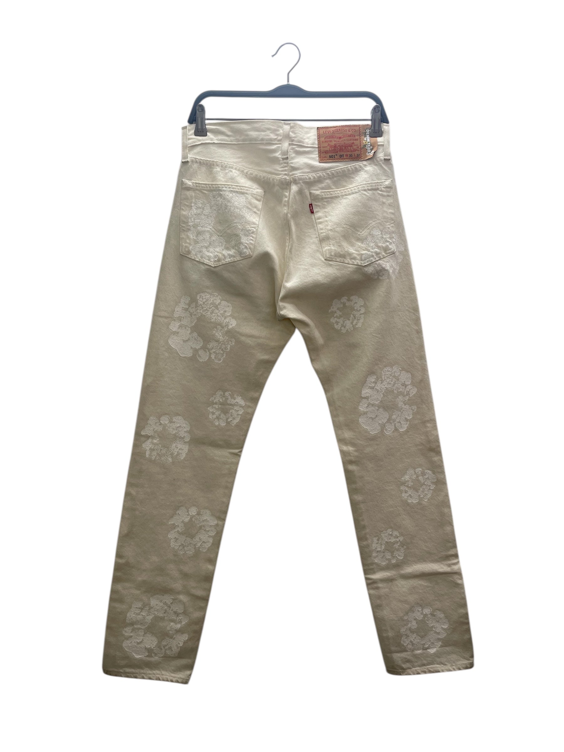 DENIM TEARS/Pants/30/Denim/WHT/All Over Print/WHT ON WHT COTTON REEF view 2
