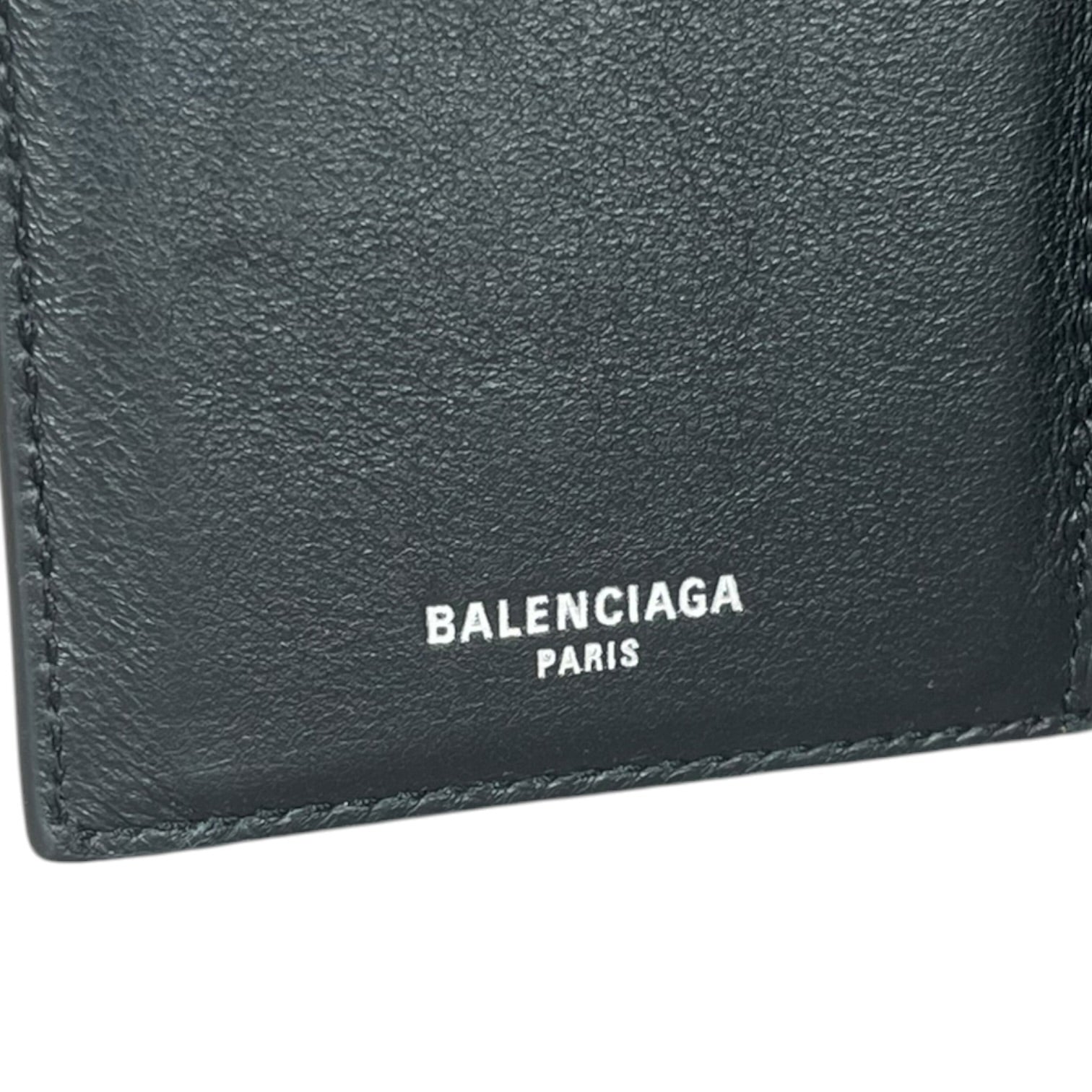 BALENCIAGA/Bifold Wallet/Graphic/Leather/BLK/M's/Passport Wallet view 5