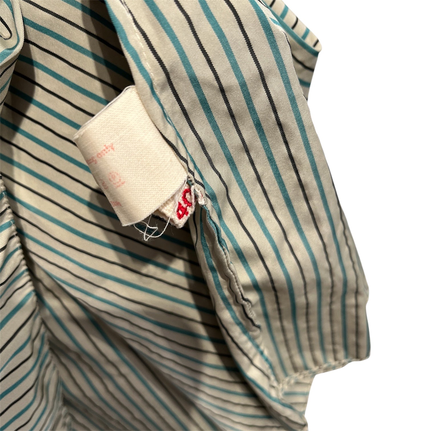 MARNI/Blouse/40/Stripe/Polyester/GRN/Round neck pleated view 4