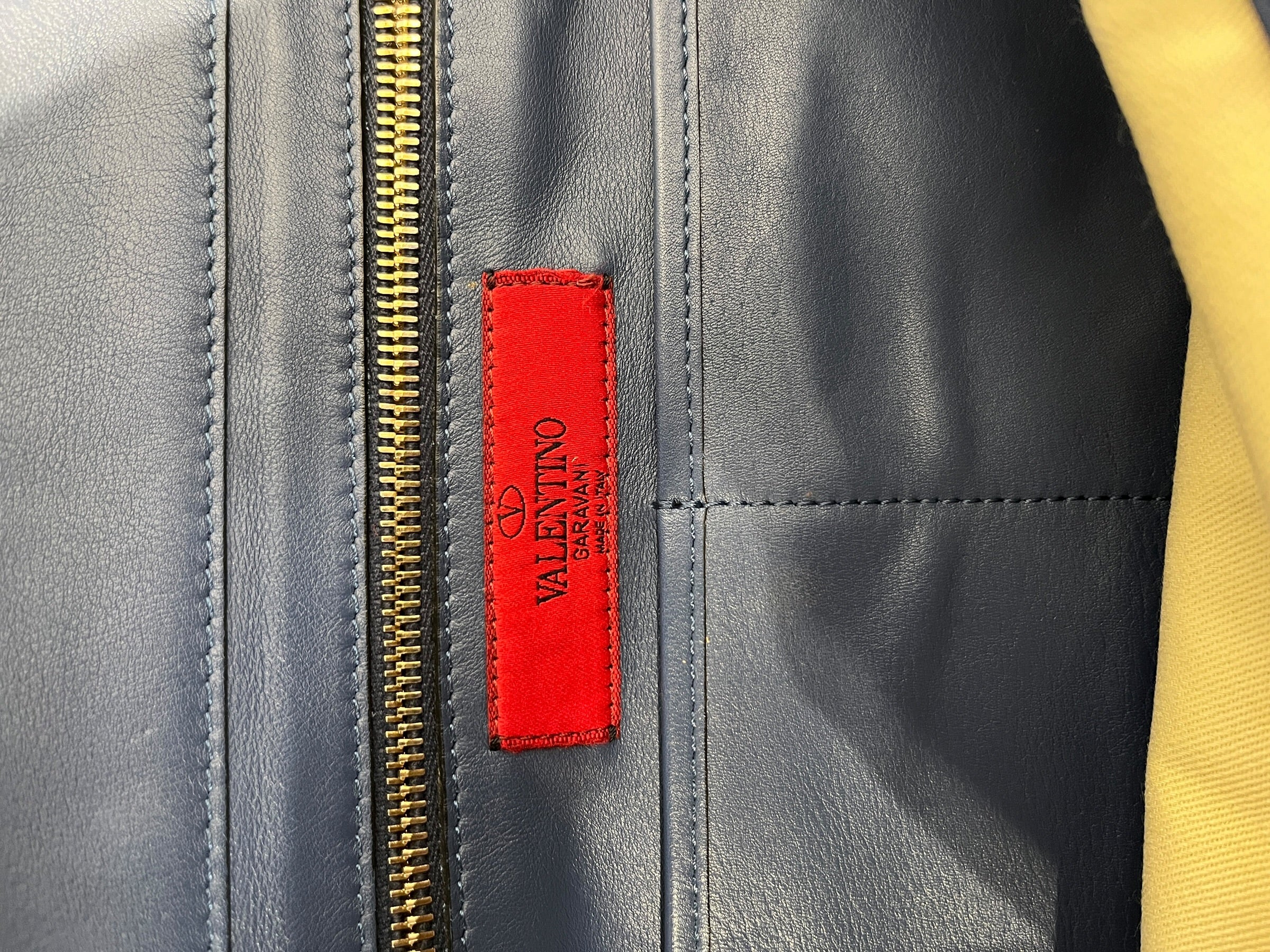 VALENTINO/Hand Bag/Leather/BLU/Studded handle view 5