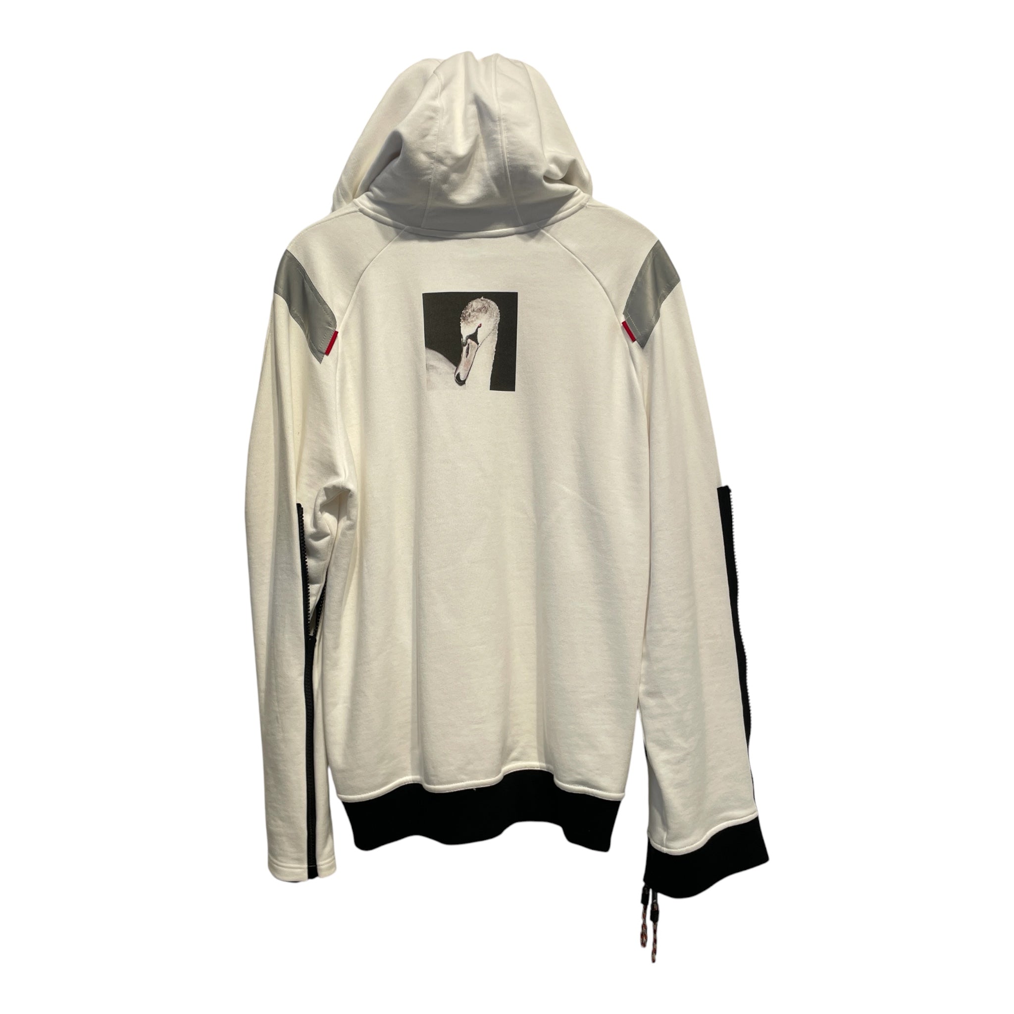 BURBERRY/Hoodie/S/Cotton/WHT/reflective shoulder view 2
