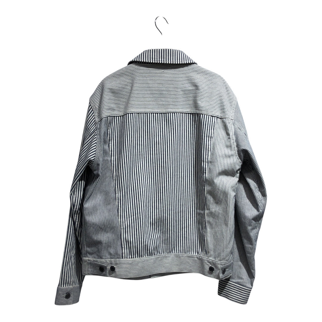 STUSSY/Denim Jkt/M/Cotton/NVY/Stripe/Pinstripe button up jkt view 2