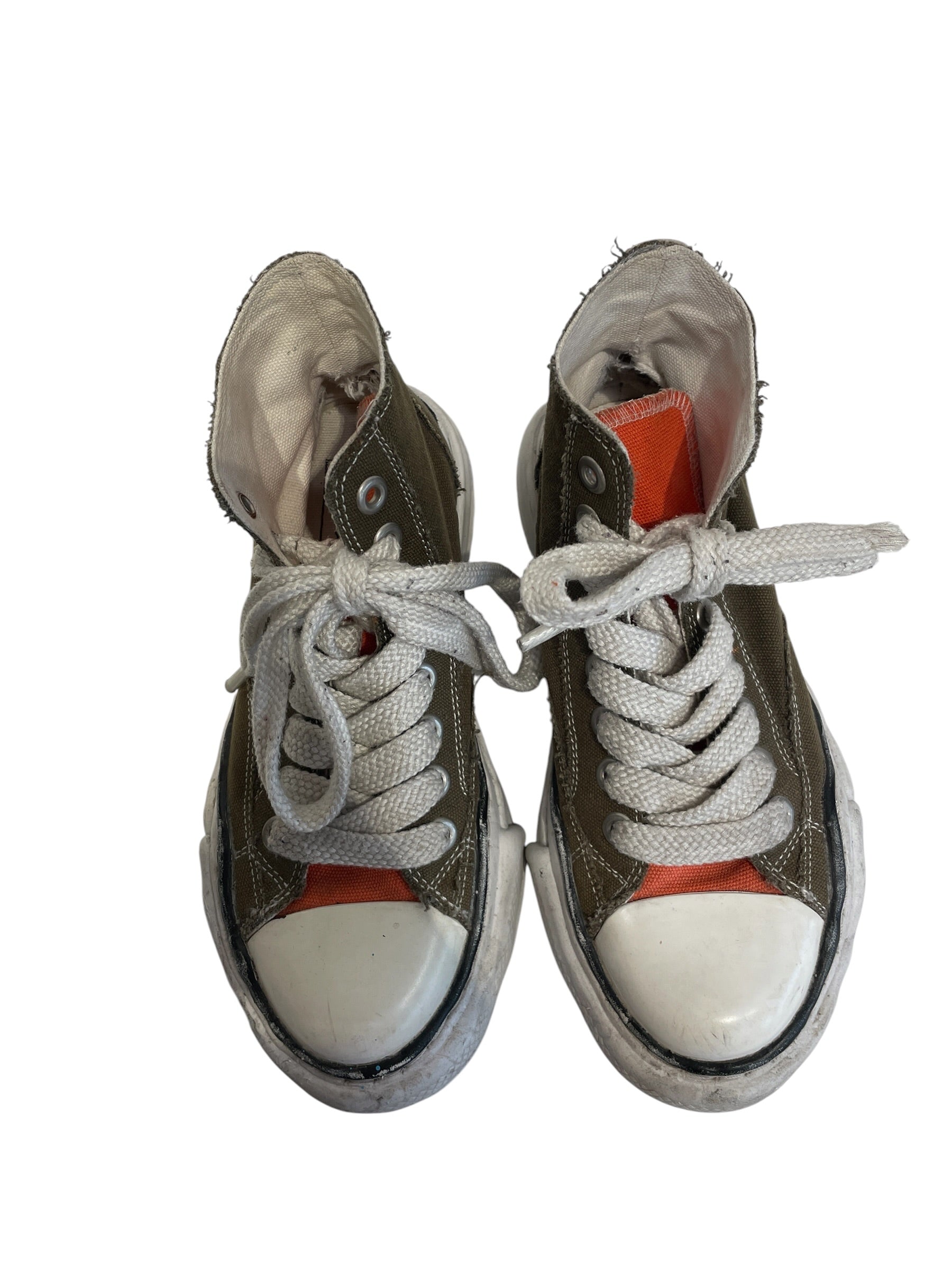 MIHARA YASUHIRO/Hi-Sneakers/EU 38/Cotton/MLT/ORANGE PATCH BACK view 5