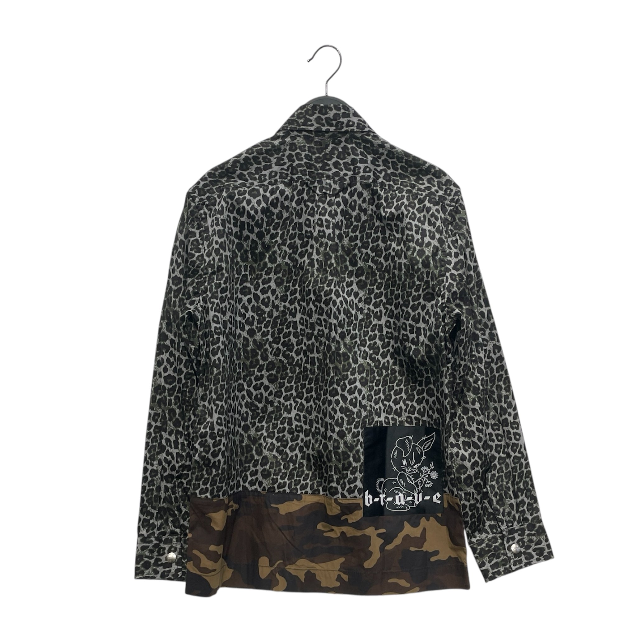 DIESEL/LS Shirt/L/Cotton/GRY/Animal Pattern/LEOPARD/VELCRO view 2