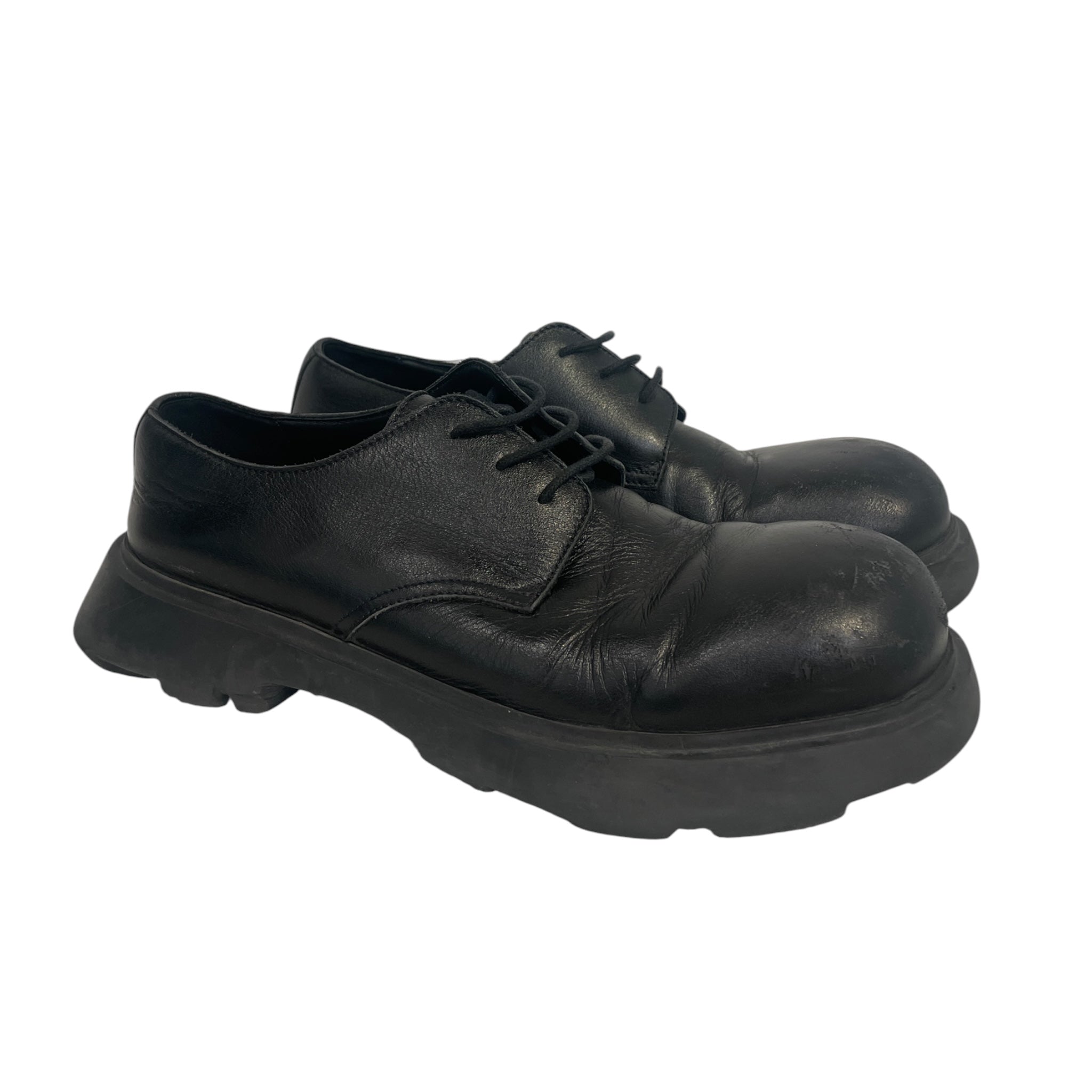 Acne Studios/Low-Sneakers/US 12/Leather/BLK/derby view 1