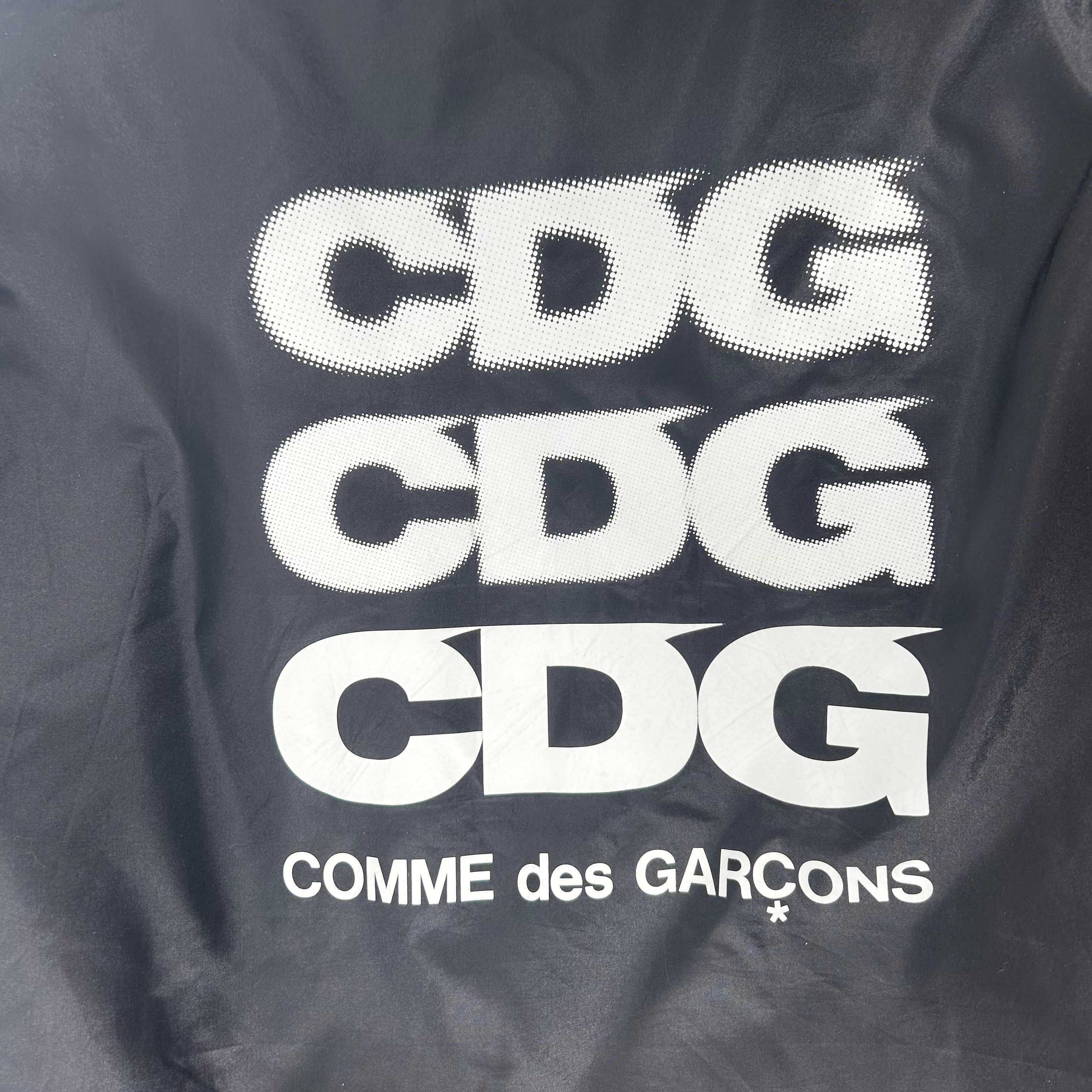 COMME des GARCONS HOMME/Puffer Coat/XL/Nylon/BLK/Single Breasted/BACK LOGO view 5