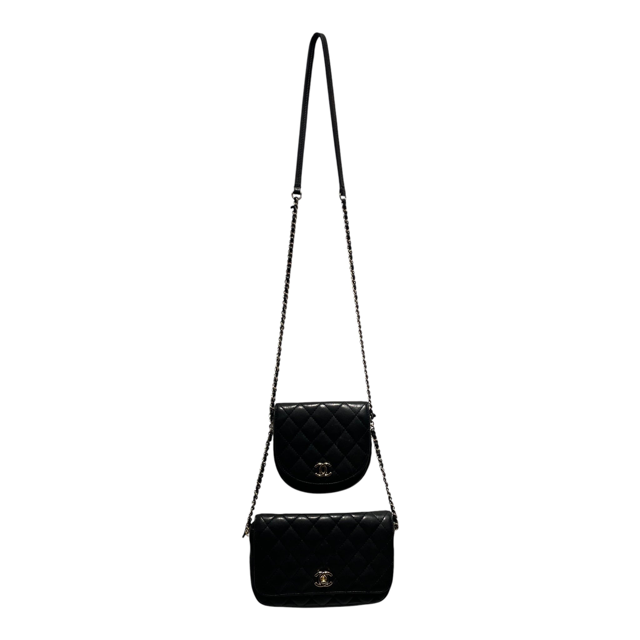 CHANEL/Cross Body Bag/Lambskin/BLK/28034469 view 2