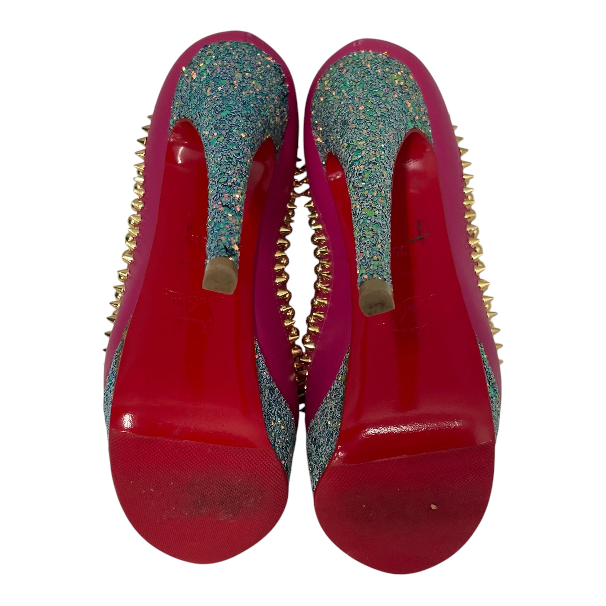 Christian Louboutin/Heels/EU 35.5/All Over Print/Nylon/PNK/LADYPEEP150 view 5