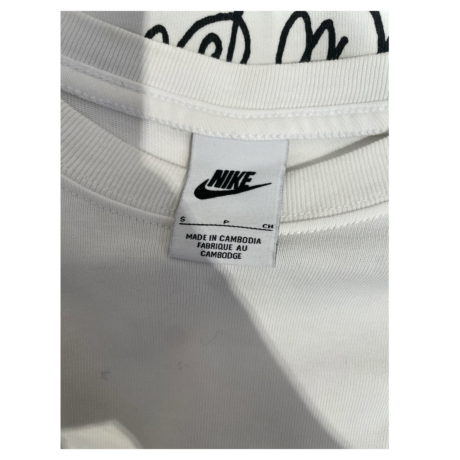 STUSSY/NIKE/T-Shirt/S/Cotton/WHT/TRIBE BACK PRINT view 3