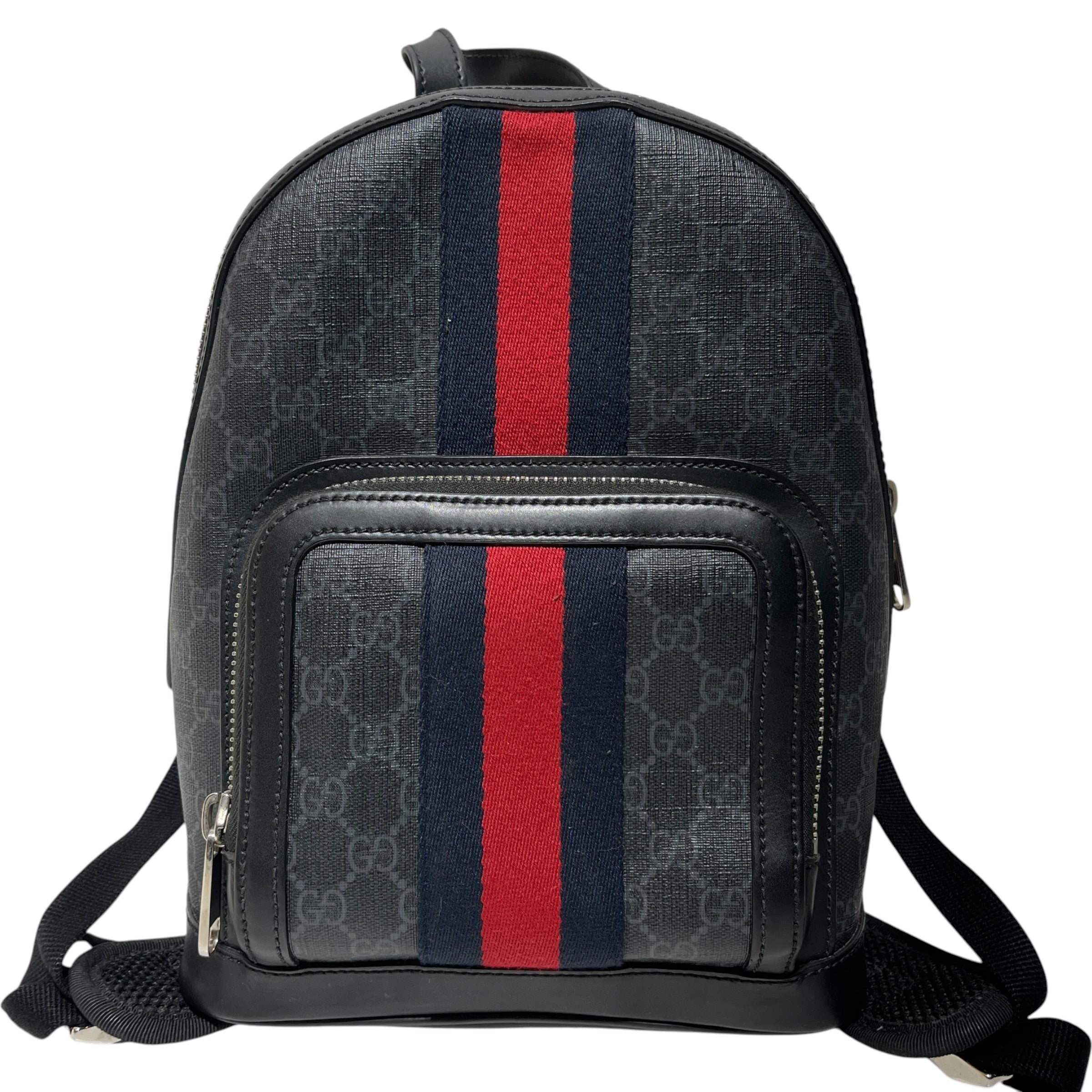 GUCCI/Backpack/Monogram/Leather/BLK/Mini GG Supreme view 1