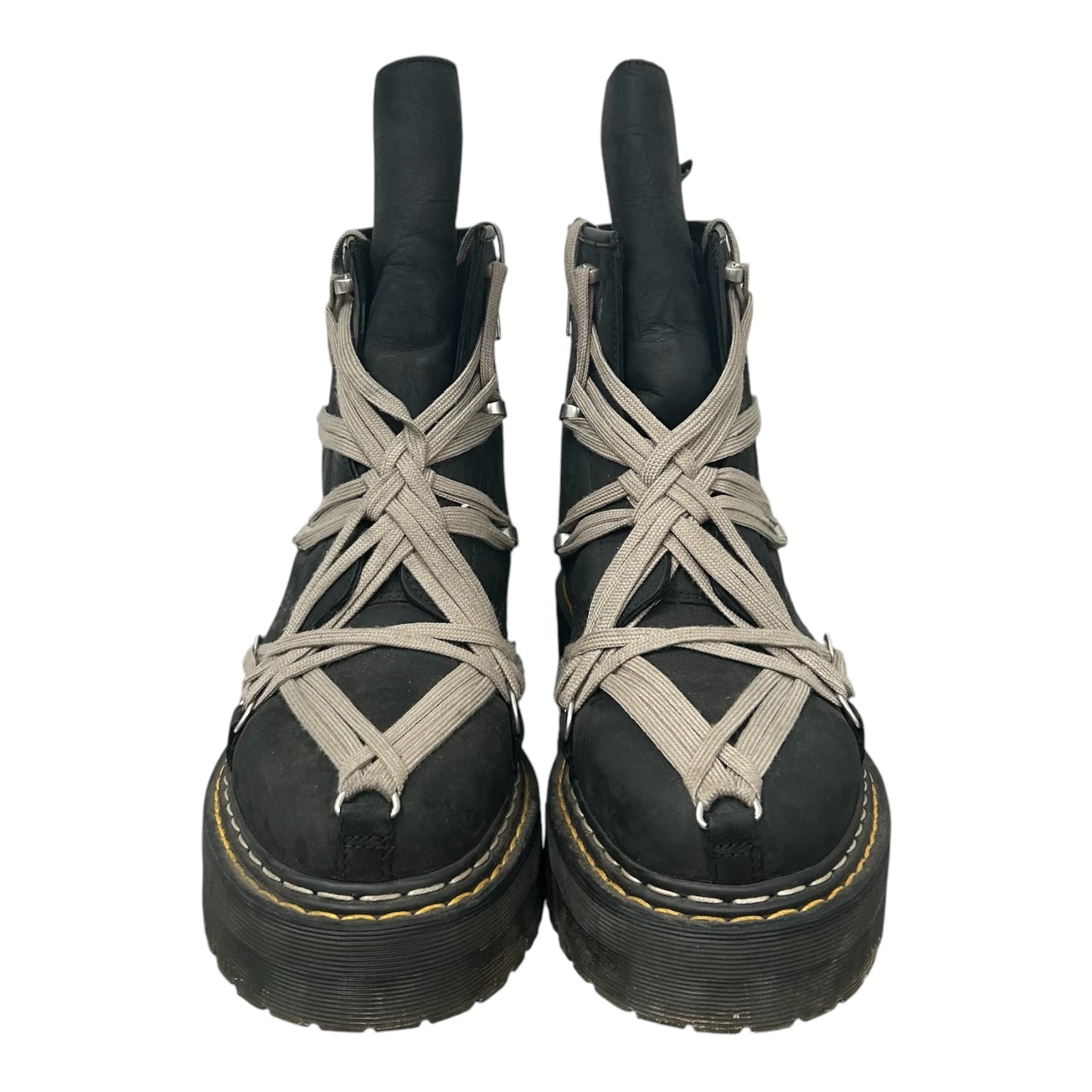 Dr.Martens/Rick Owens/Boots/US 13/Suede/BLK/Megalace Quad RO view 4