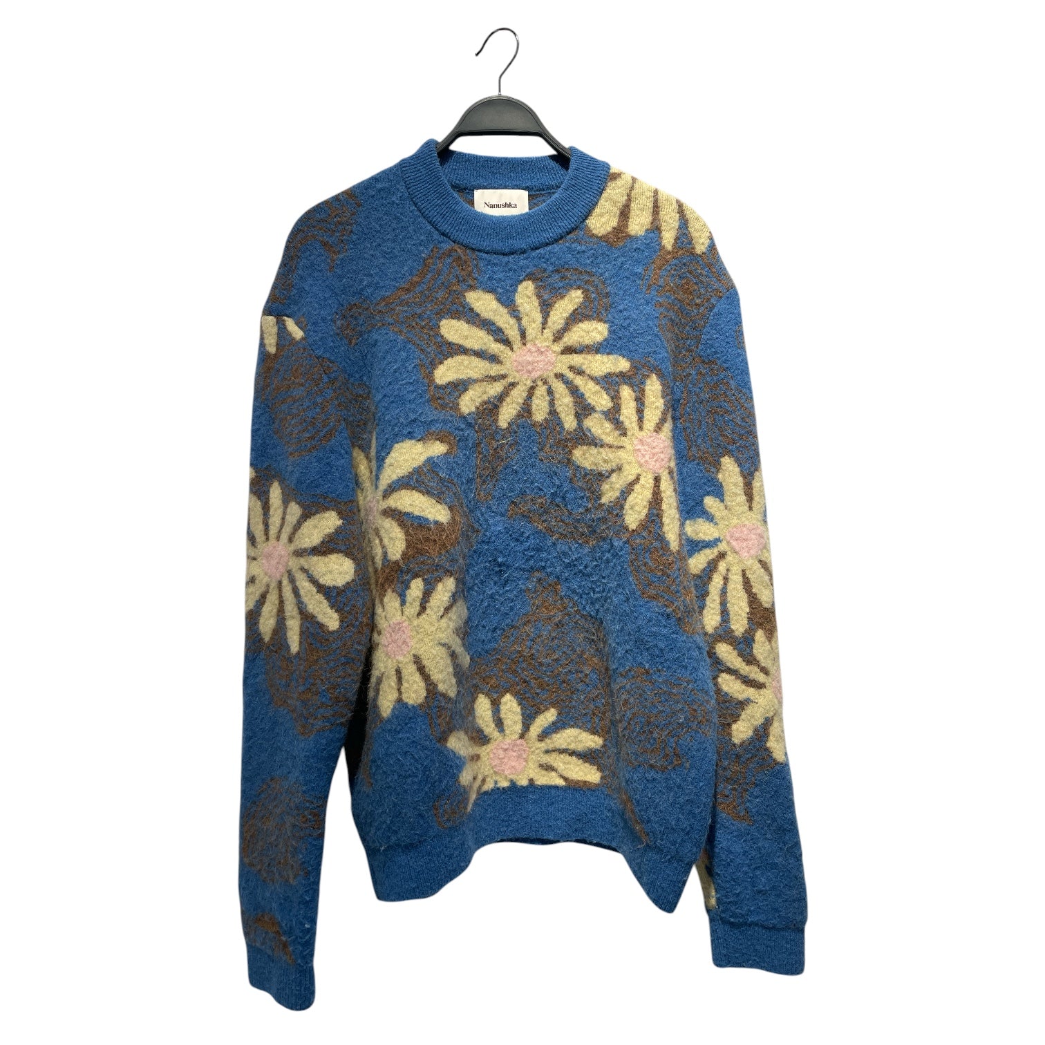 nanushka/Sweater/M/Floral Pattern/Wool/BLU/ view 1