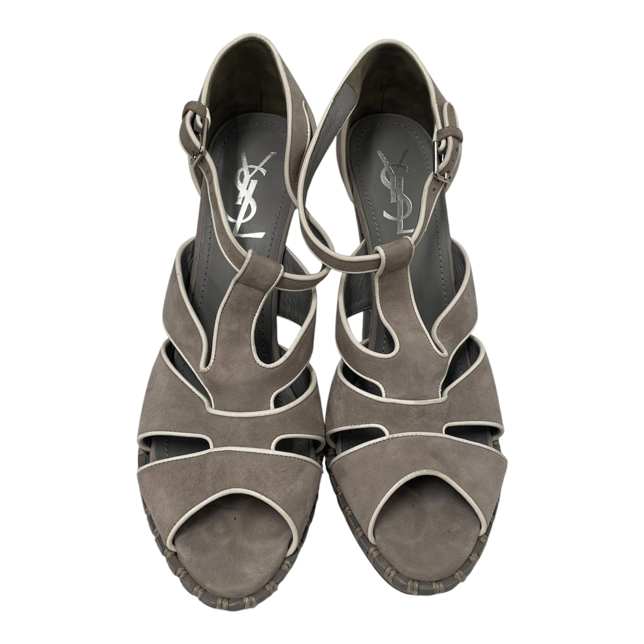 YVES SAINT LAURENT/Heels/US 8.5/Suede/GRY/ view 4