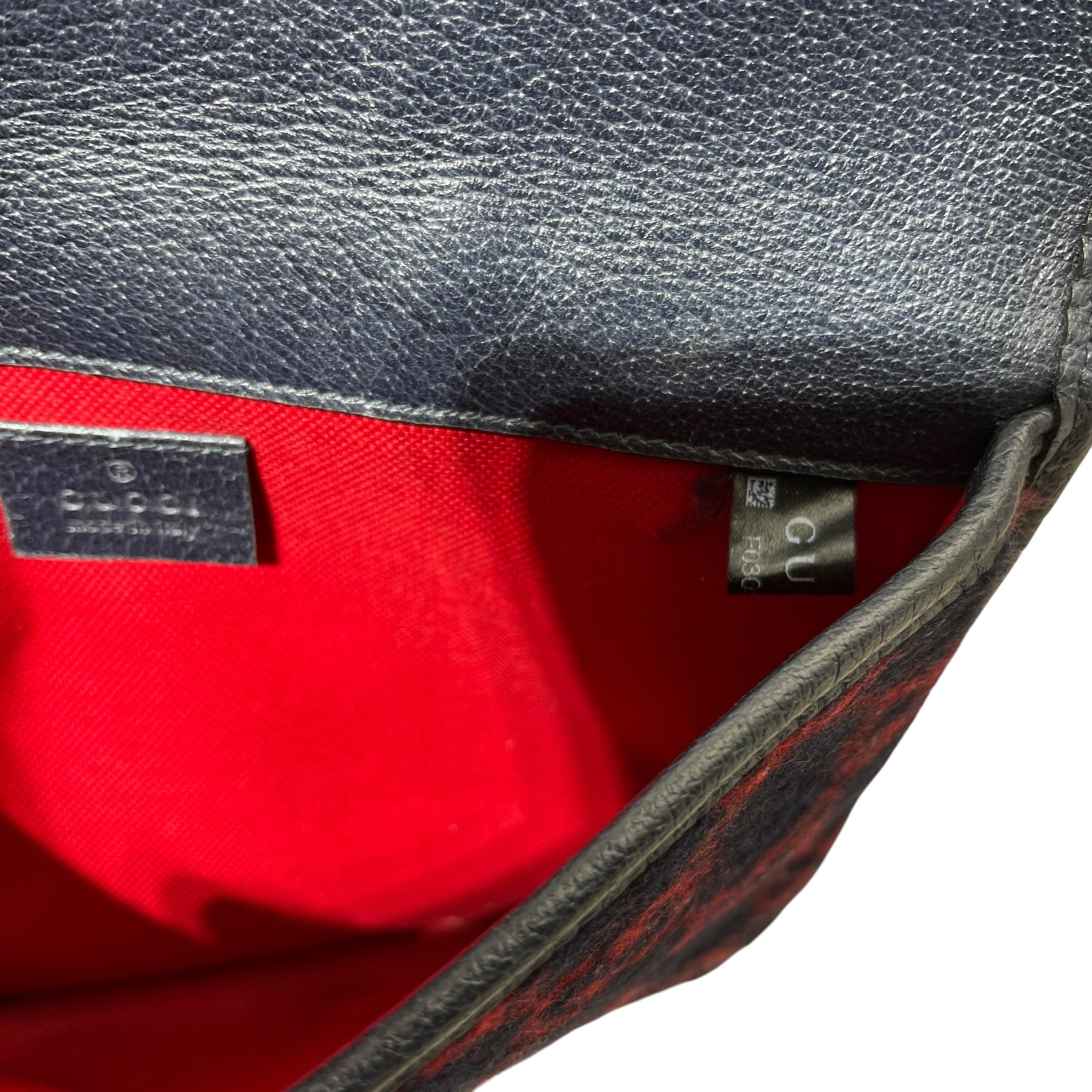 GUCCI/Fanny Pack/Monogram/Wool/BLK/red monogram gg view 4