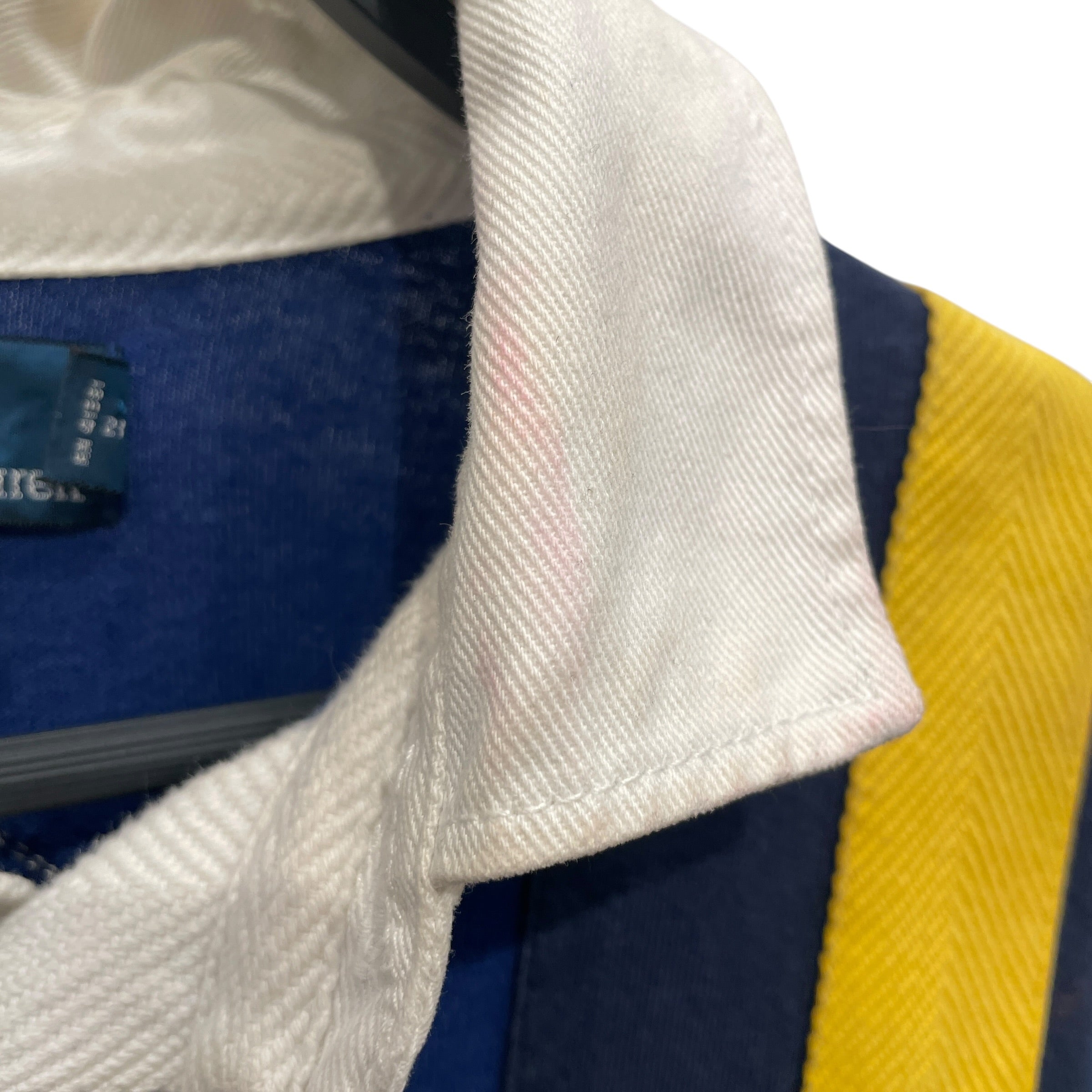 POLO RALPH LAUREN/Polo Shirt/L/Cotton/NVY/Stripe/YLW STRIPE RUGBY LONG SLEEVE view 7