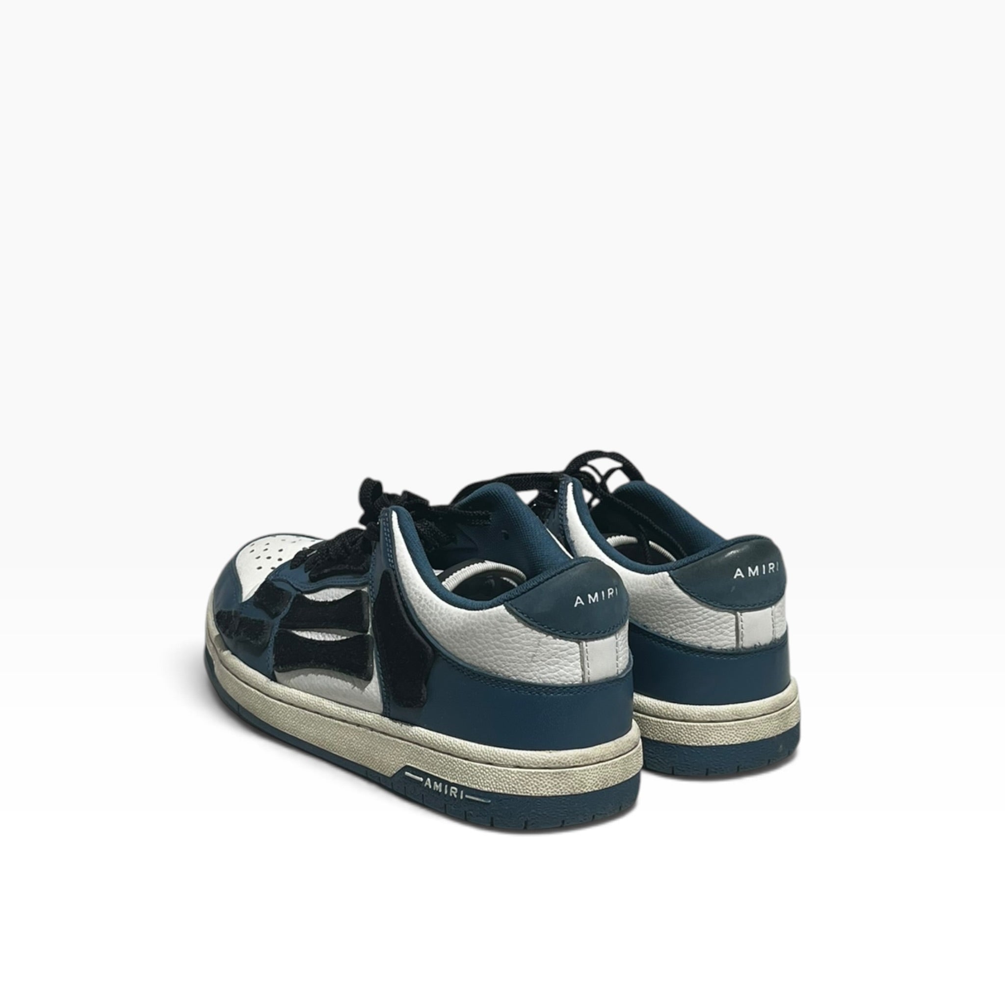 AMIRI/Low-Sneakers/US 8/IDG/U-Tip/white and blue with bones view 2