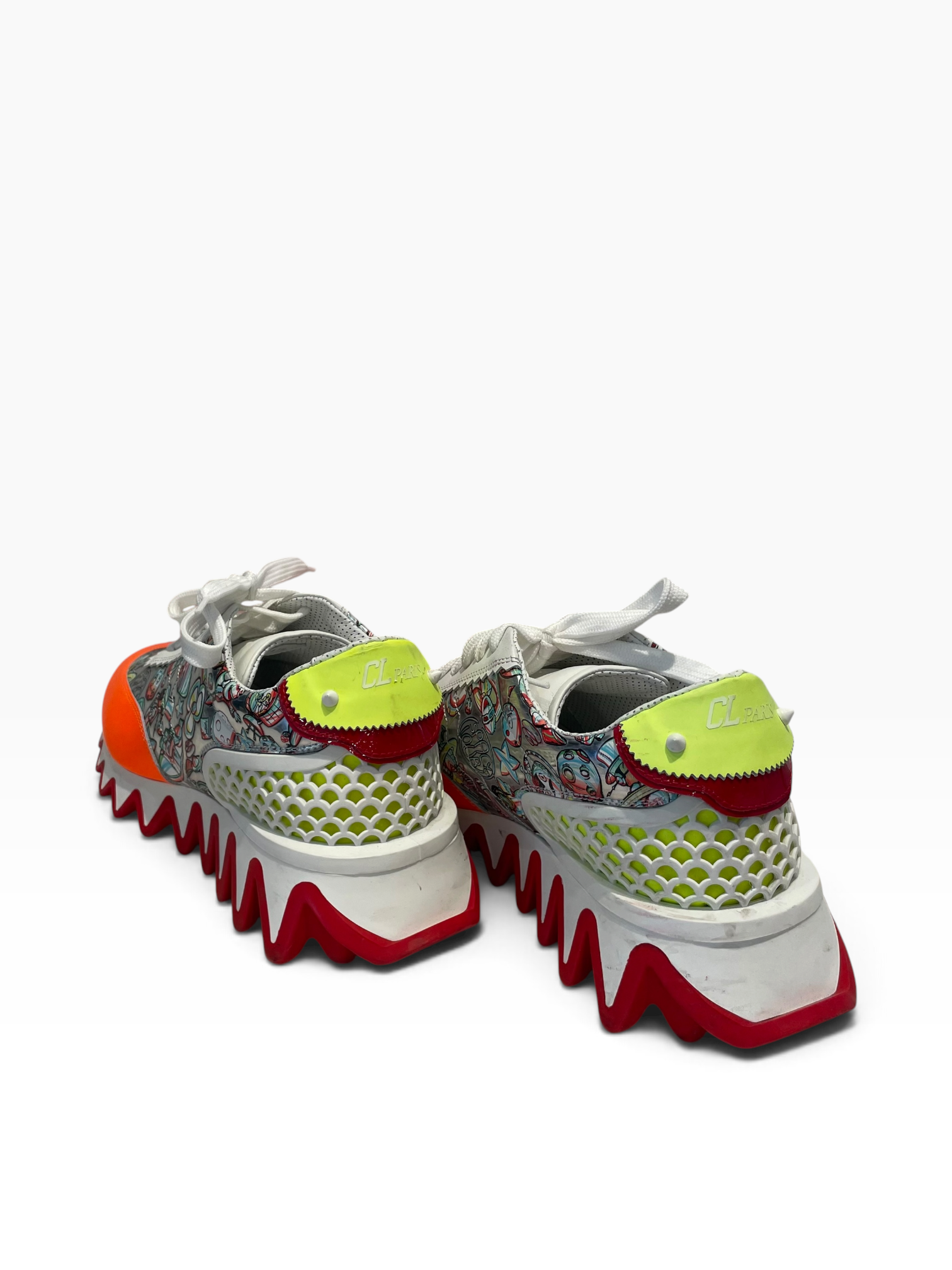 Christian Louboutin/Low-Sneakers/EU 41.5/All Over Print/Leather/MLT/LOUBISHARK view 1
