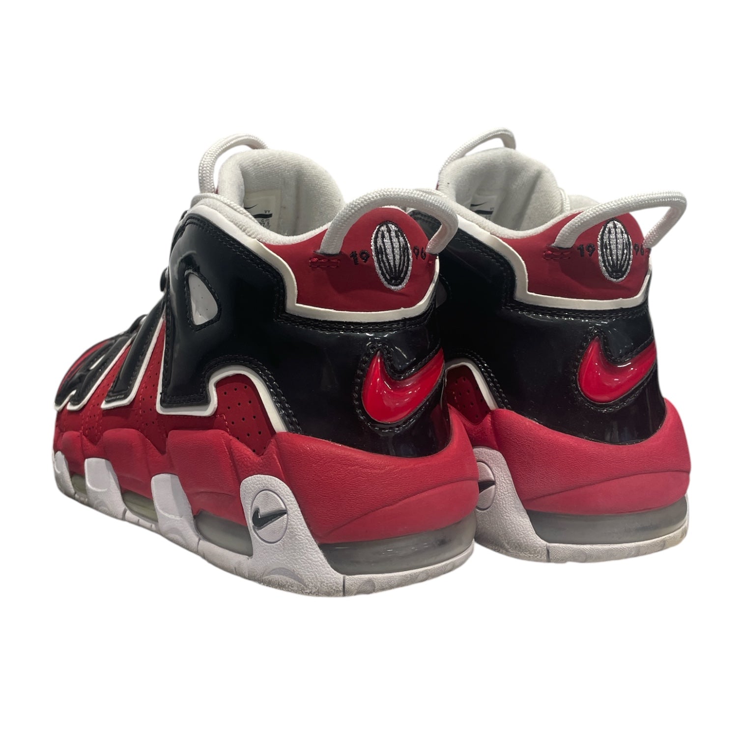 NIKE/AIR MORE UPTEMPO 96/Hi-Sneakers/US 9.5/Leather/RED/921948-600 view 2