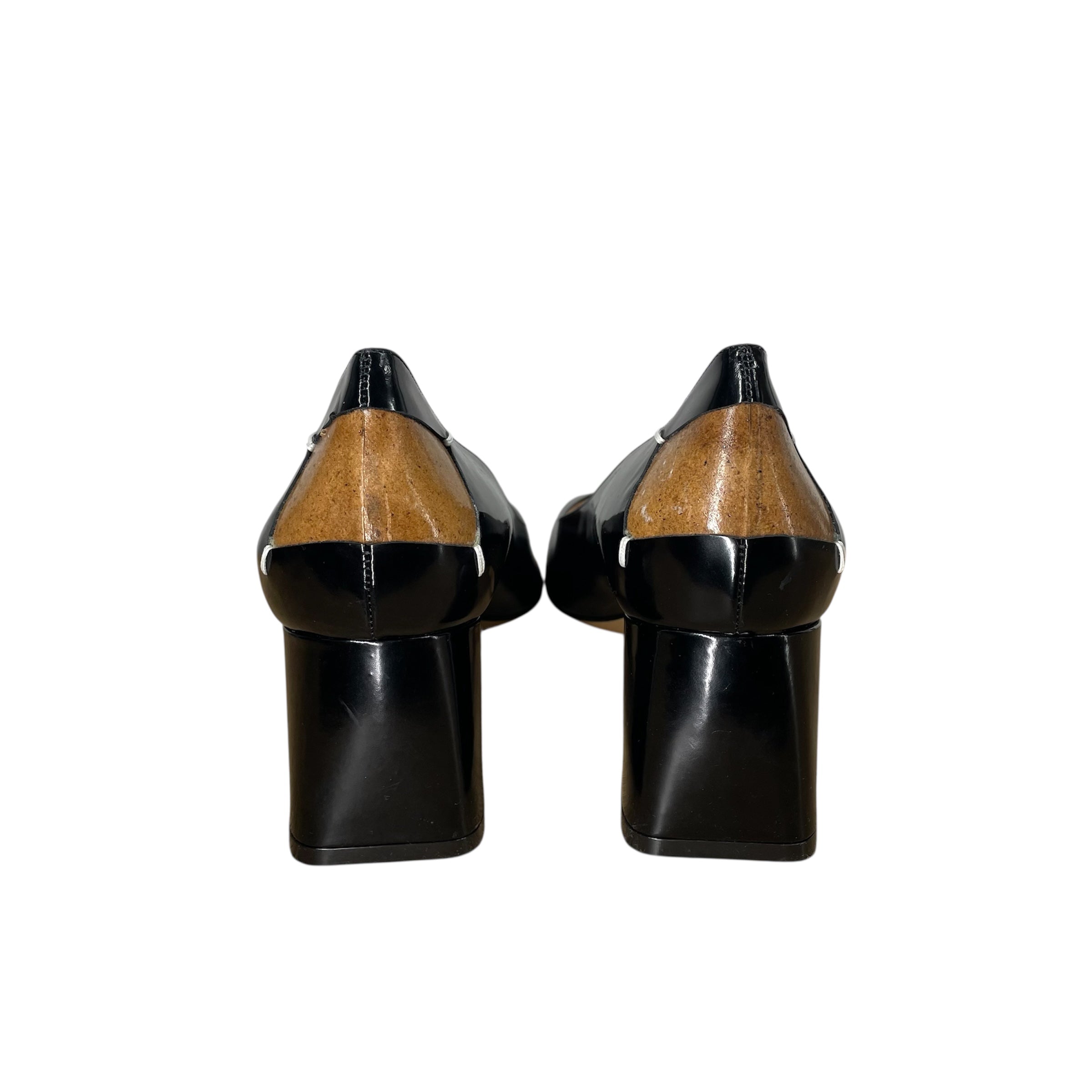 Maison Margiela/Heels/EU 41/Leather/BLK/POLISHED LEATHER COURTV PUMPS view 3