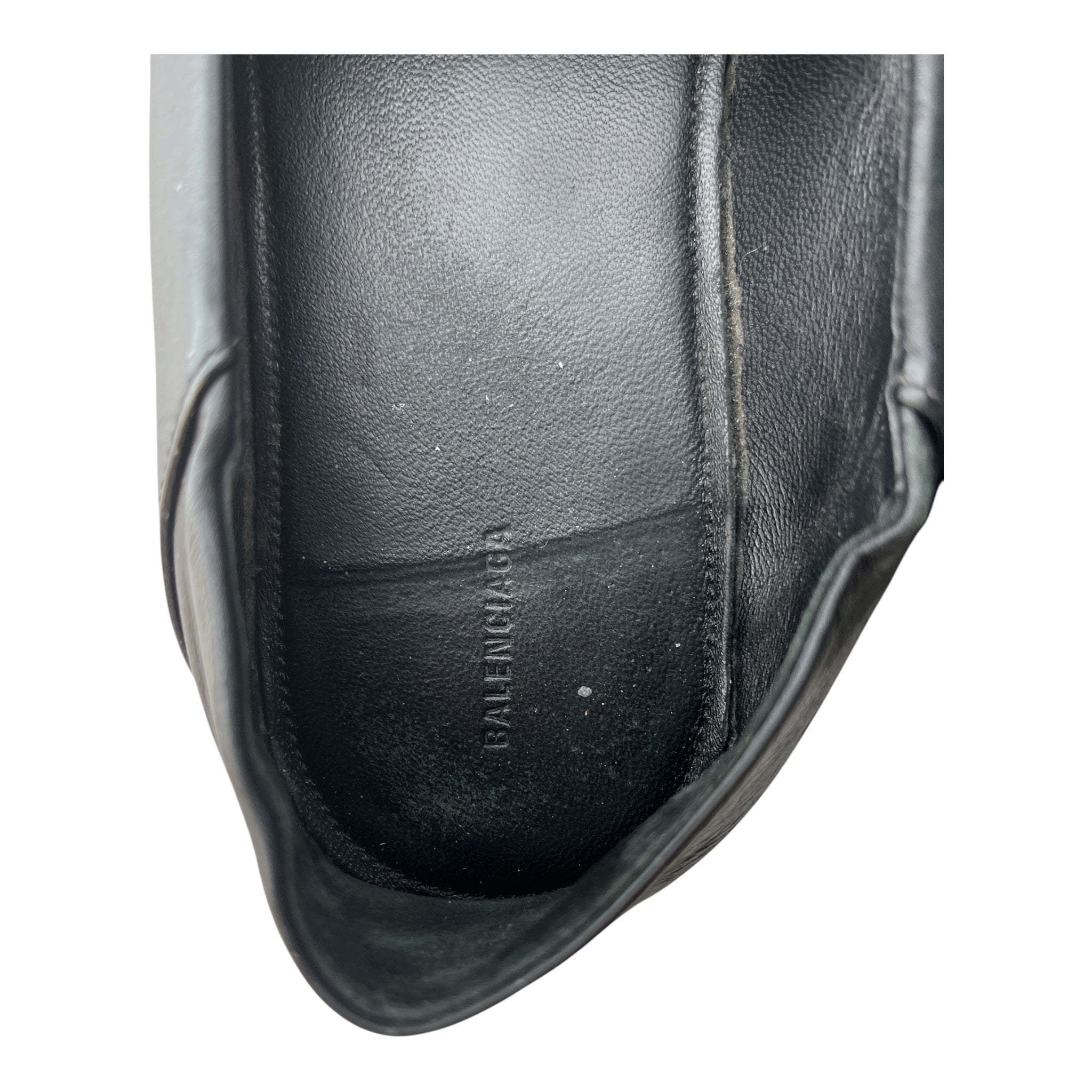 BALENCIAGA/Sandals/US 8/Leather/BLK/Square Toe BB Mules view 3