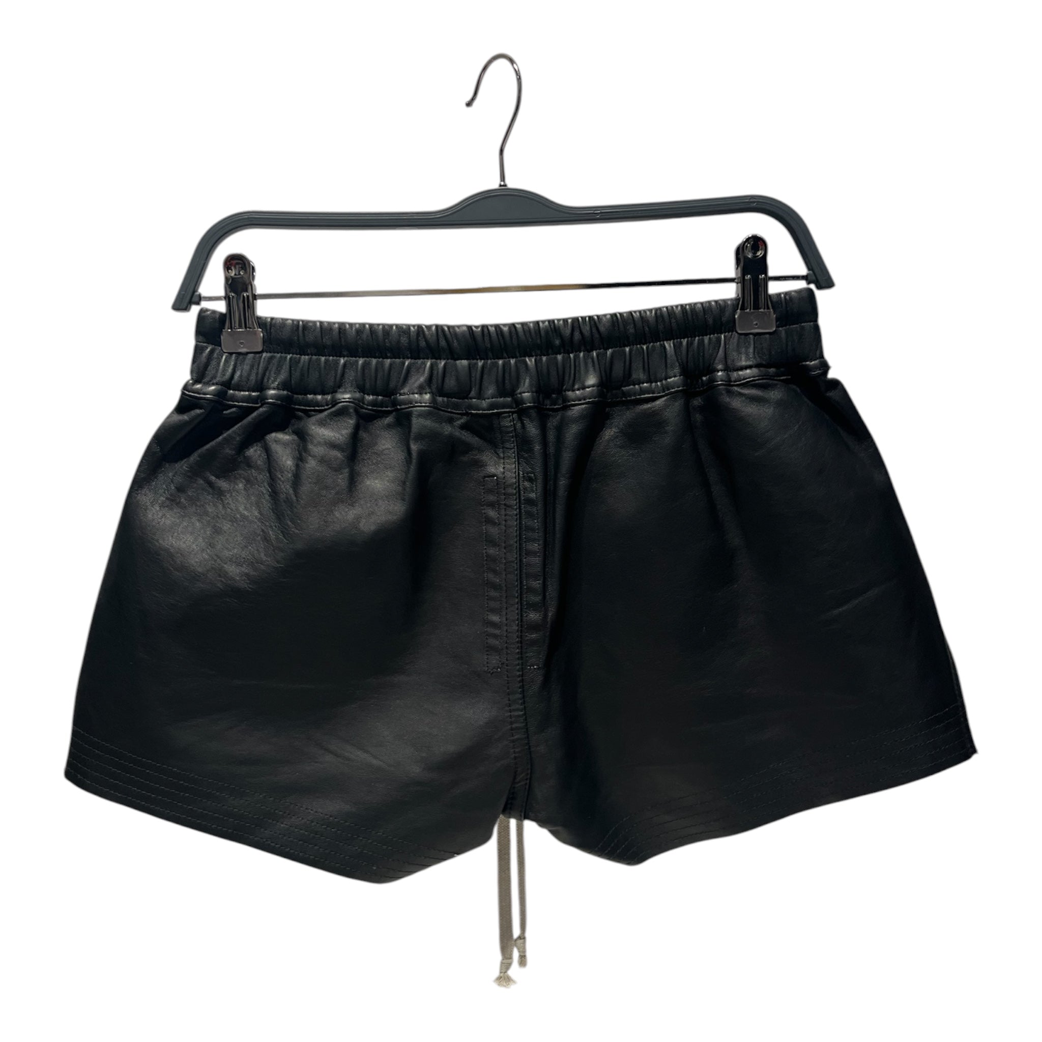 Rick Owens/Shorts/4/Lambskin/BLK/LAM-LEATHER SHORTS view 2