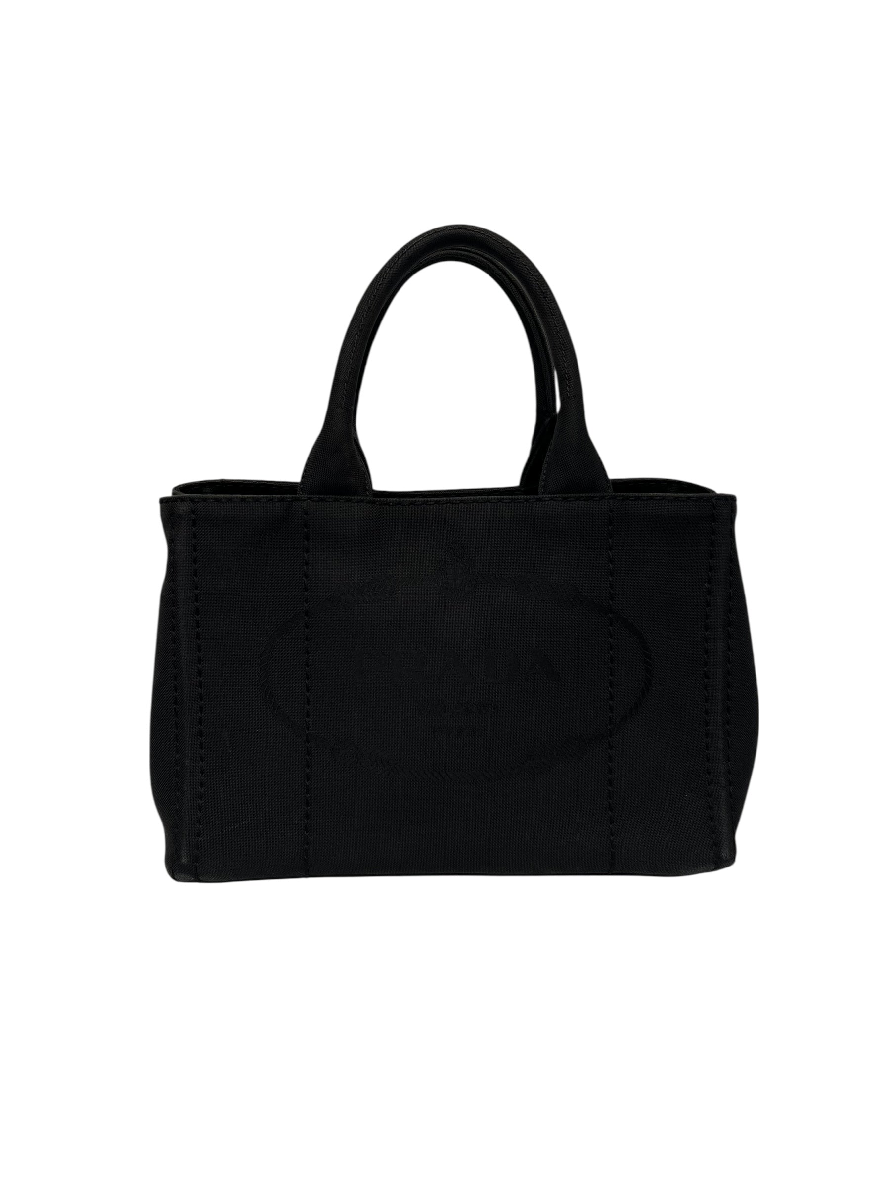 PRADA/Hand Bag/Cotton/BLK/GOLD HARDWARE | 197 | view 1