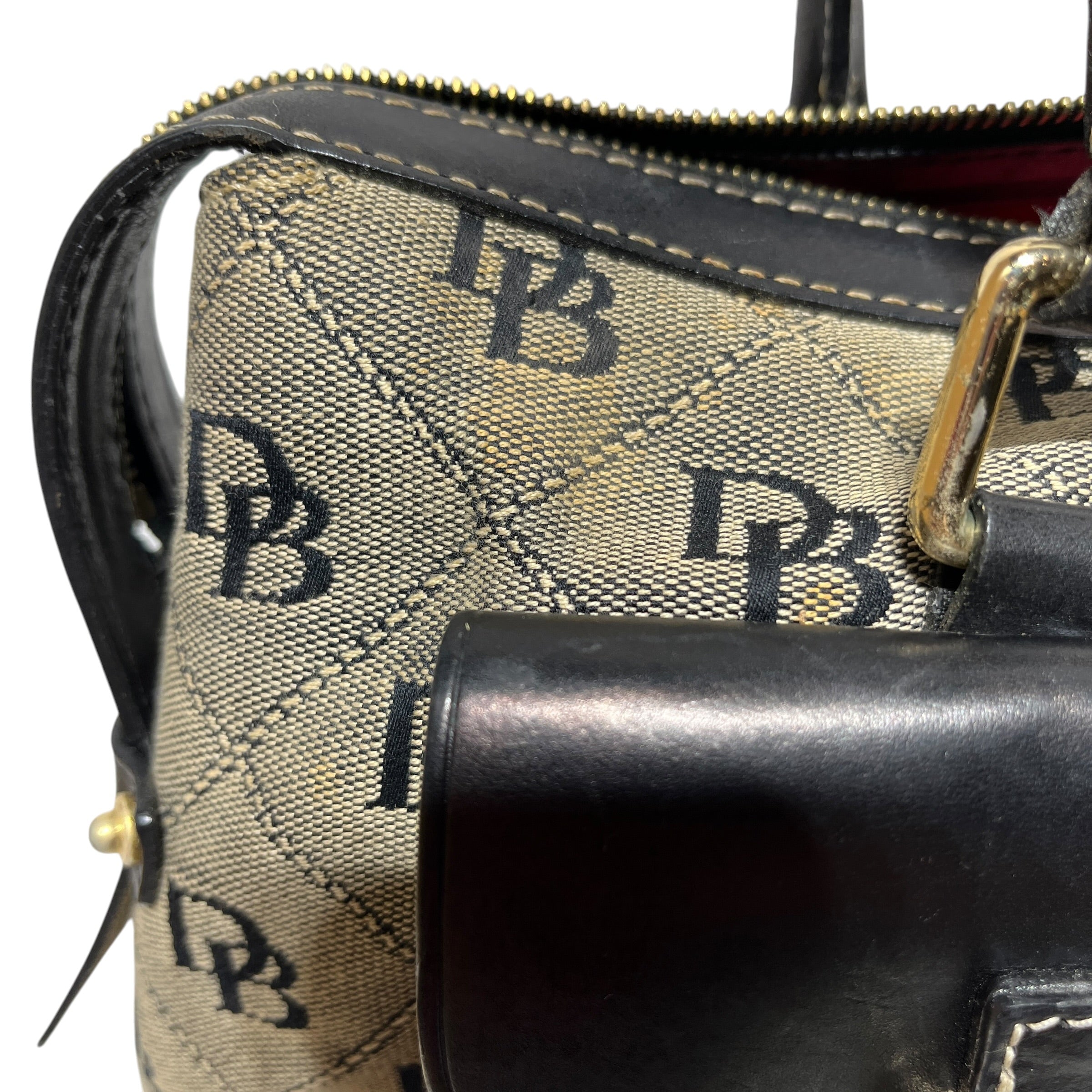 Dooney & Bourke/Tote Bag/Monogram/Cotton/BLK/Double Pocket Handbag view 7
