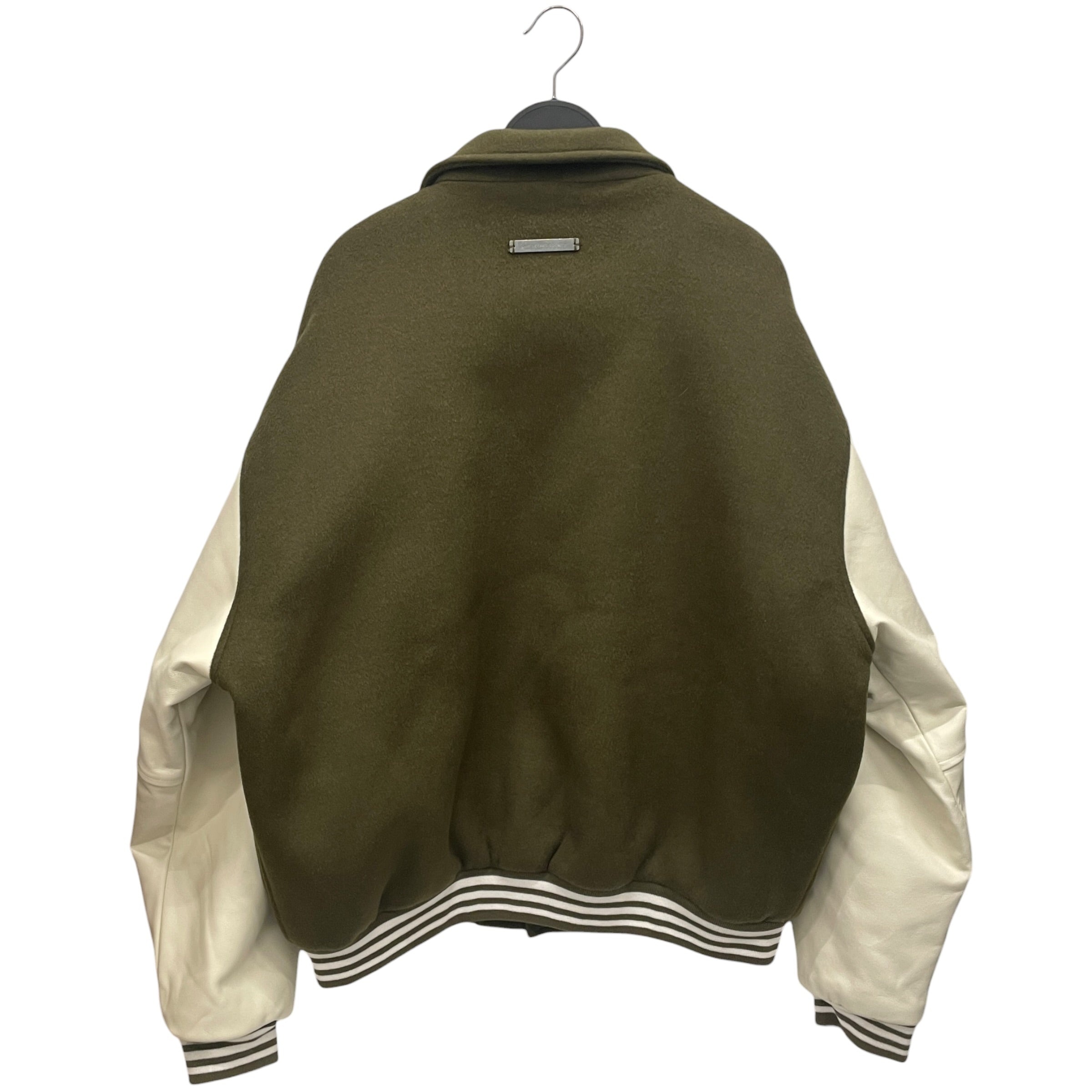 COLLEGIUM/Baseball Jkt/L/Wool/GRN/LEATHER AND WOOL VARSITY JKT view 2