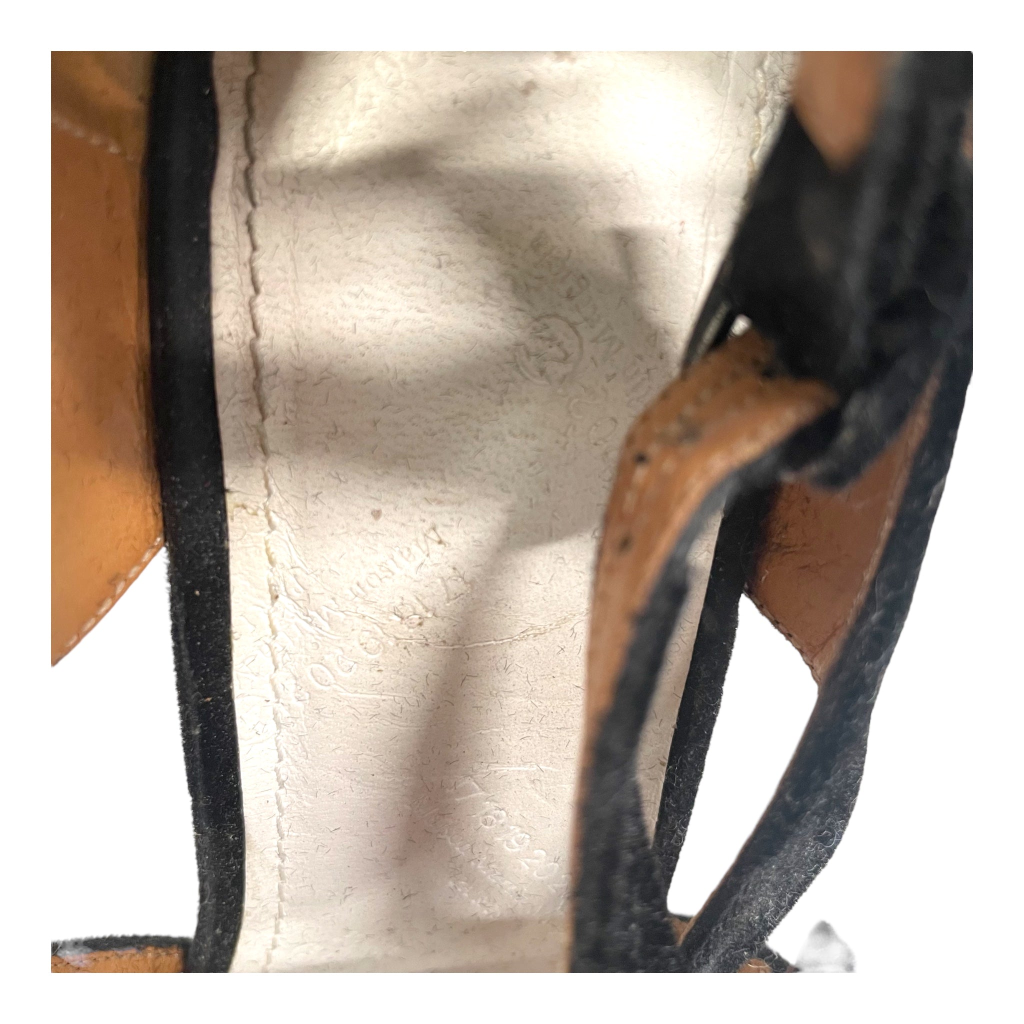 Maison Martin Margiela/Heels/EU 37/Velour/BLK/OPEN TOE/GEM/TAN/CALFSKIN view 4