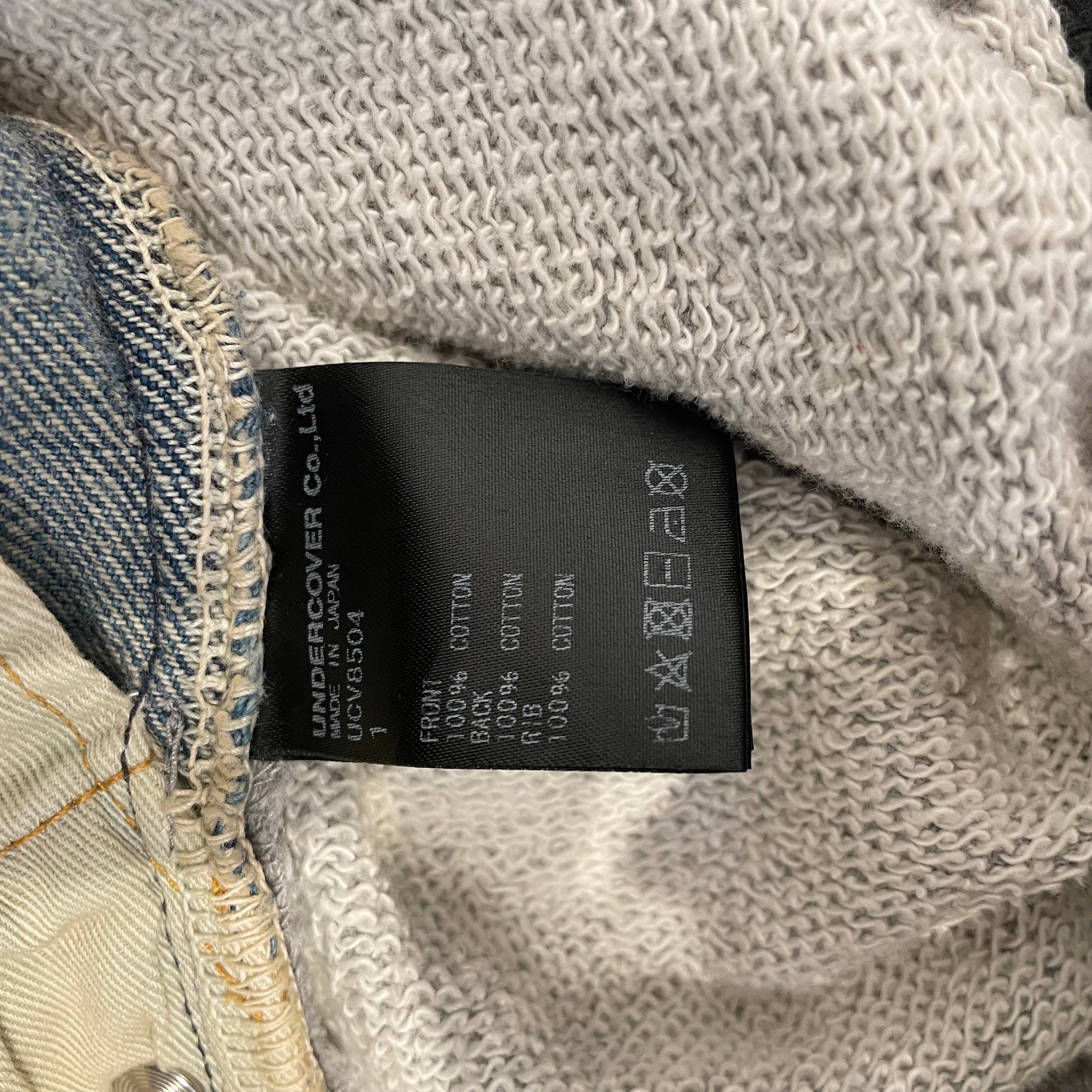UNDERCOVER/Skinny Pants/1/Denim/BLU/grey sweatpant back view 4
