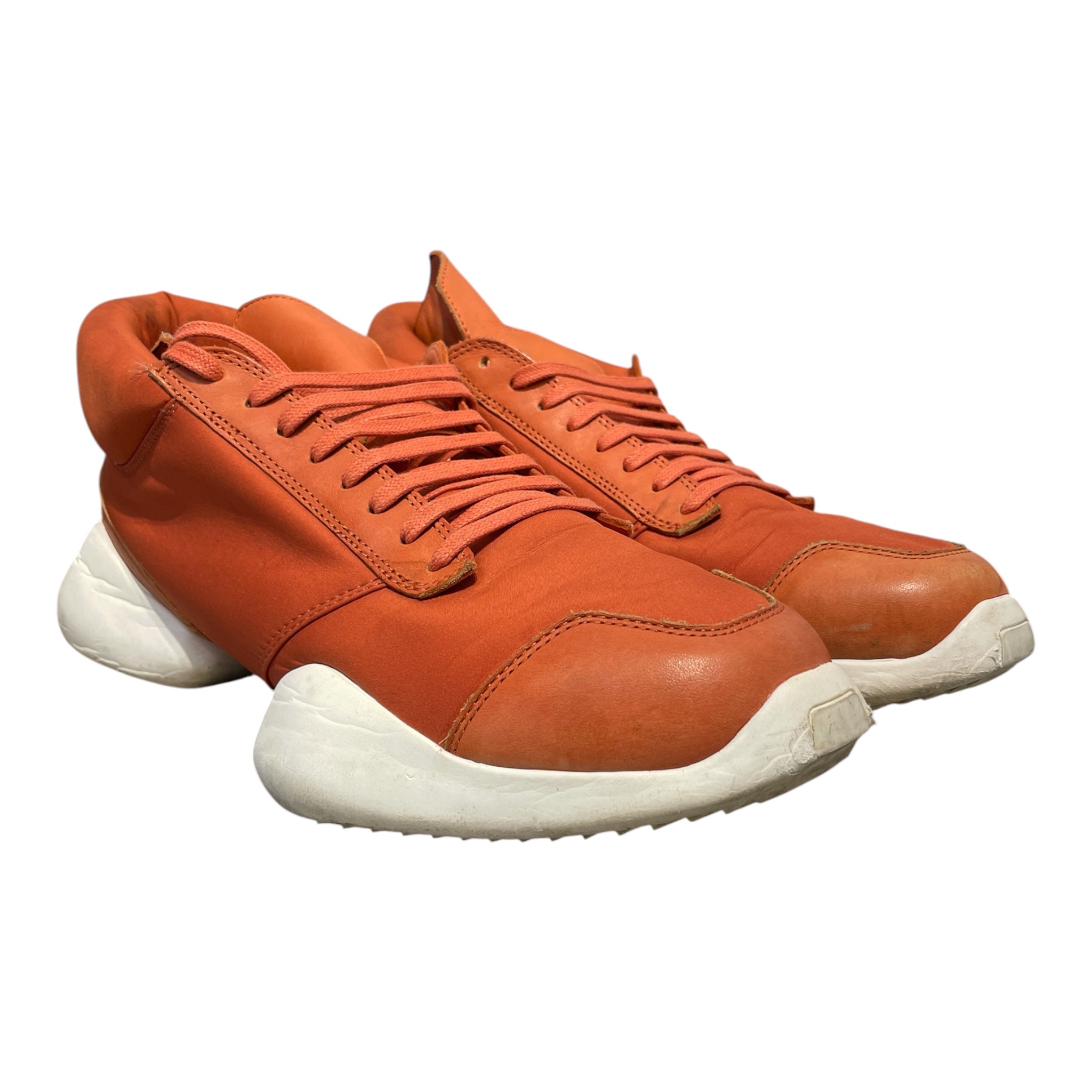 adidas/Rick Owens/Low-Sneakers/US 10/Nylon/ORN/FOX ORANGE RUNNERS view 1