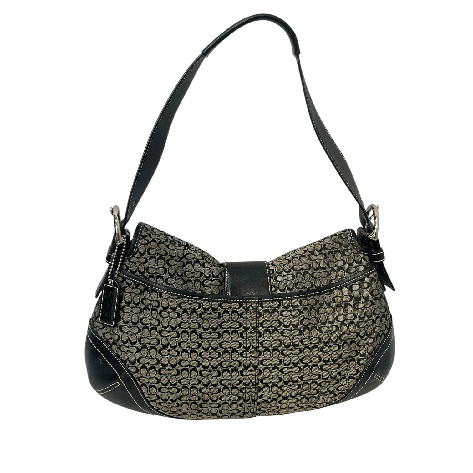 COACH/Hand Bag/Monogram/Cotton/BLK/soho buckle f06808 view 2