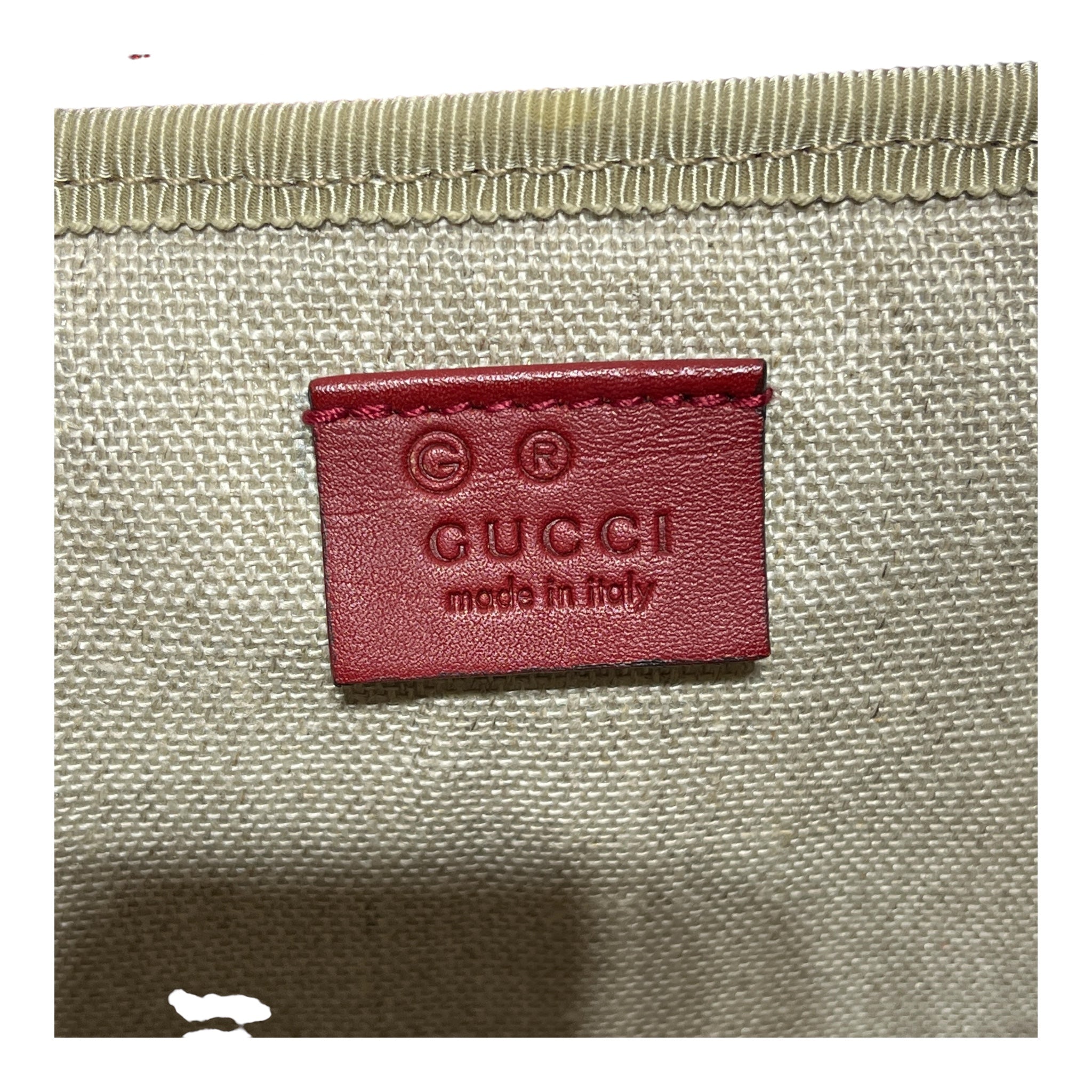 GUCCI/Cross Body Bag/Monogram/Leather/RED/Microguccissima Crossbody view 6