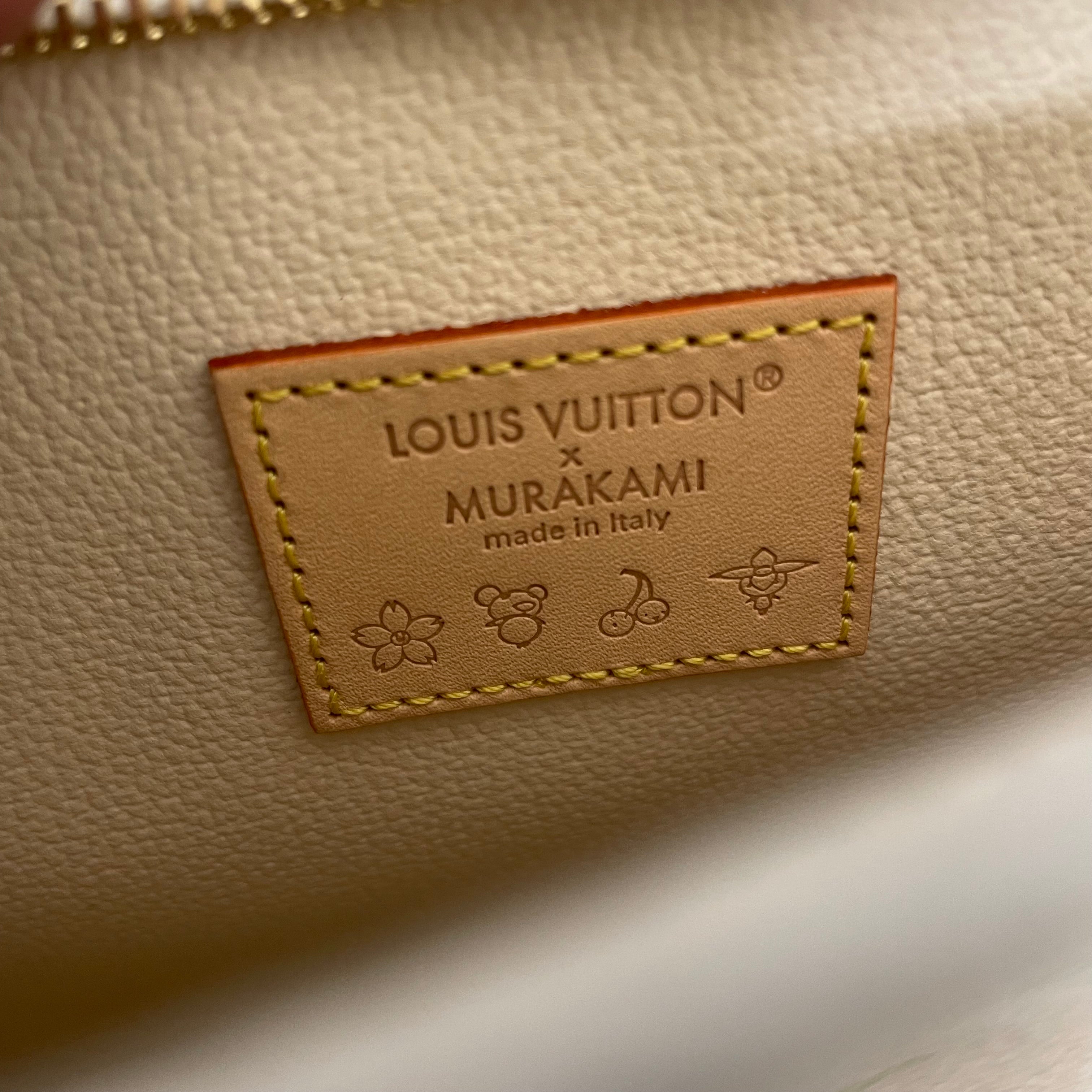 LOUIS VUITTON/Pouch/Monogram/Leather/WHT/murakami lv x tm toiletry pouc view 4