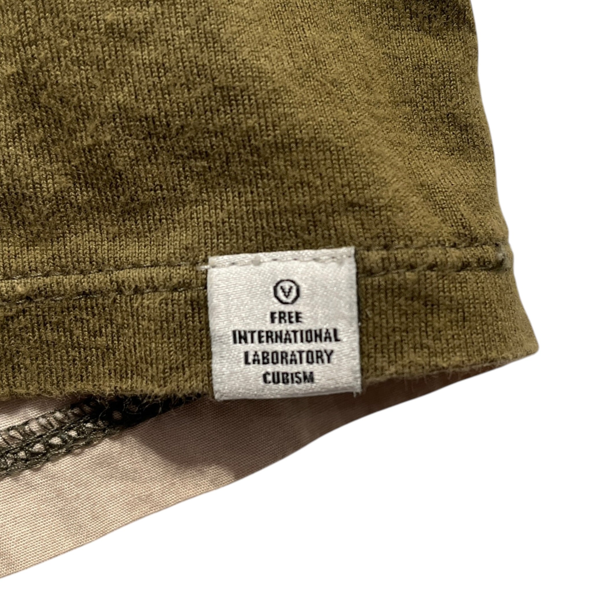 visvim/LS T-Shirt/S/Cotton/KHK/Graphic/lower back american flag view 4