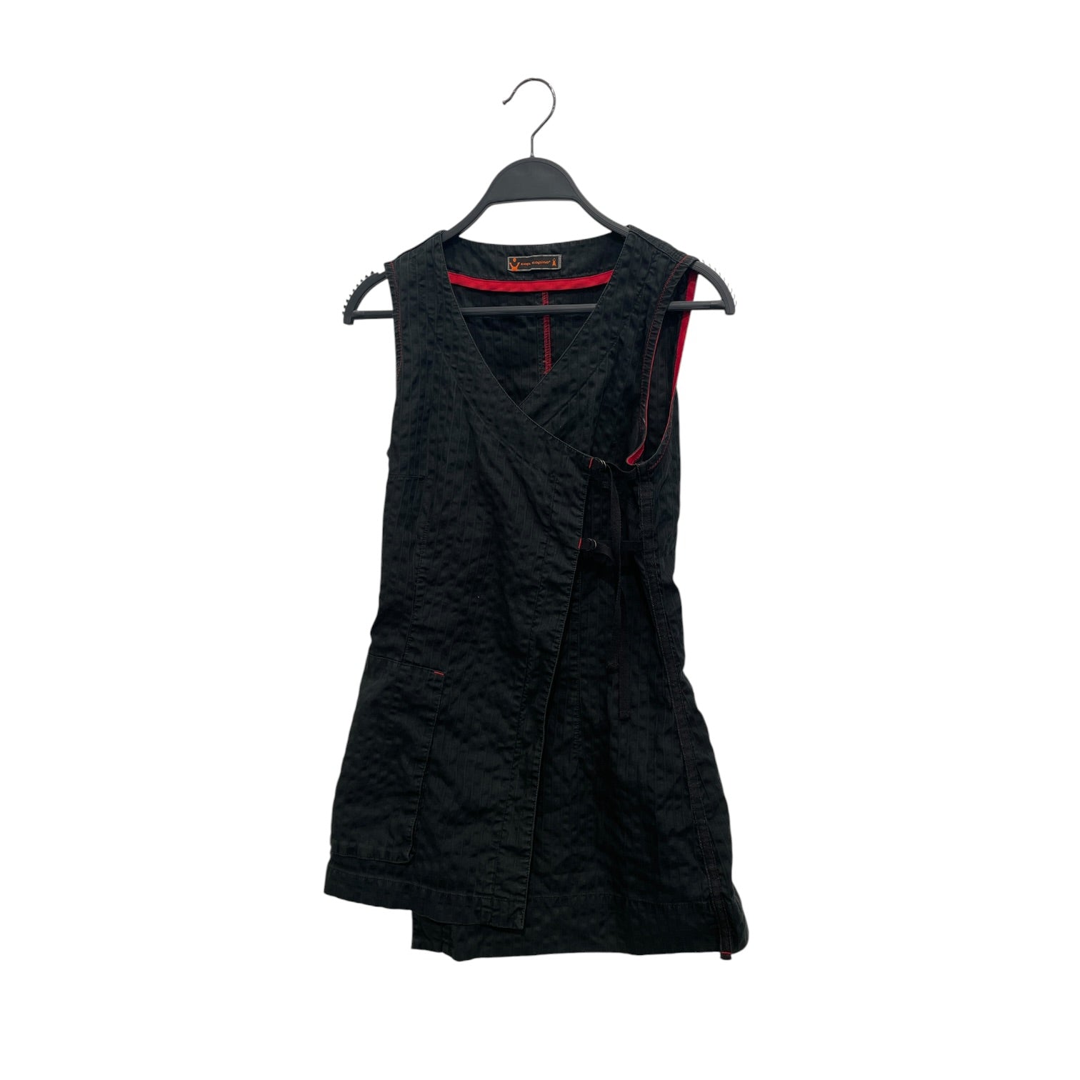 cop.copine/Camisole Dress/36/Cotton/BLK/ASYMMETRICAL WRAP RED CONTRAST view 1