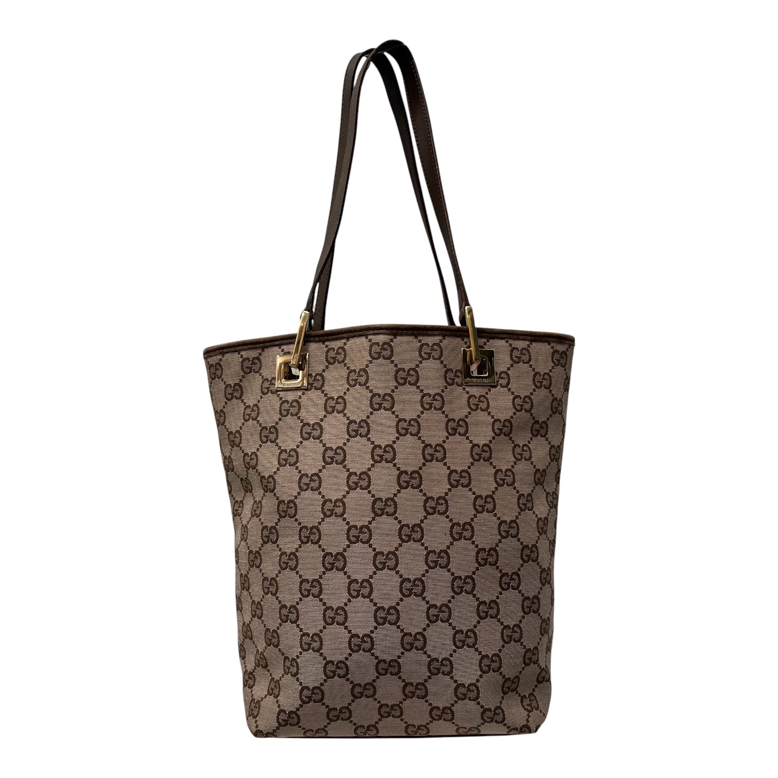 GUCCI/Bag/Monogram/Cotton/PNK/Pink and Brown Bucket Bag view 1