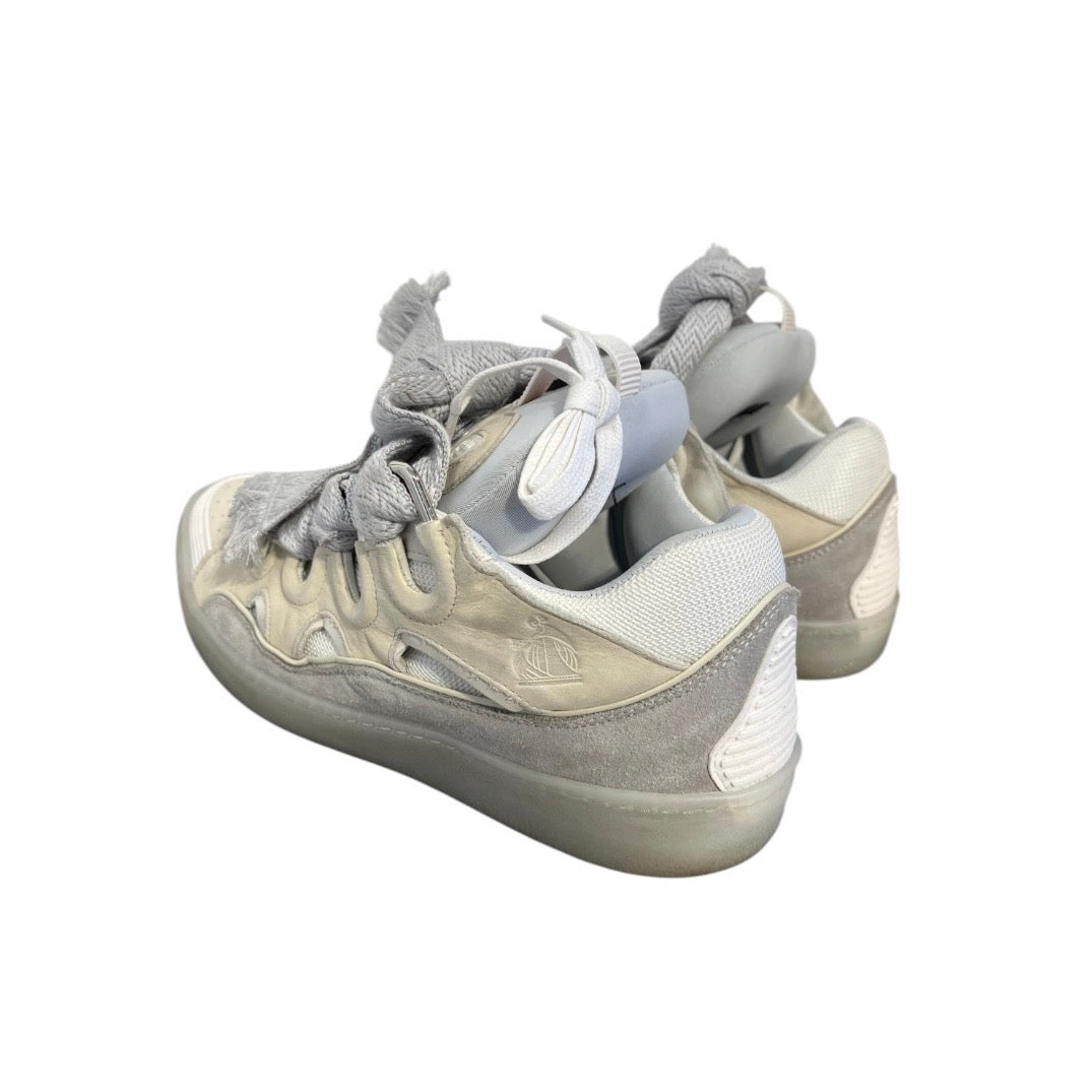 LANVIN/Low-Sneakers/EU 43/Leather/WHT/lanvin curb sneakers white view 2