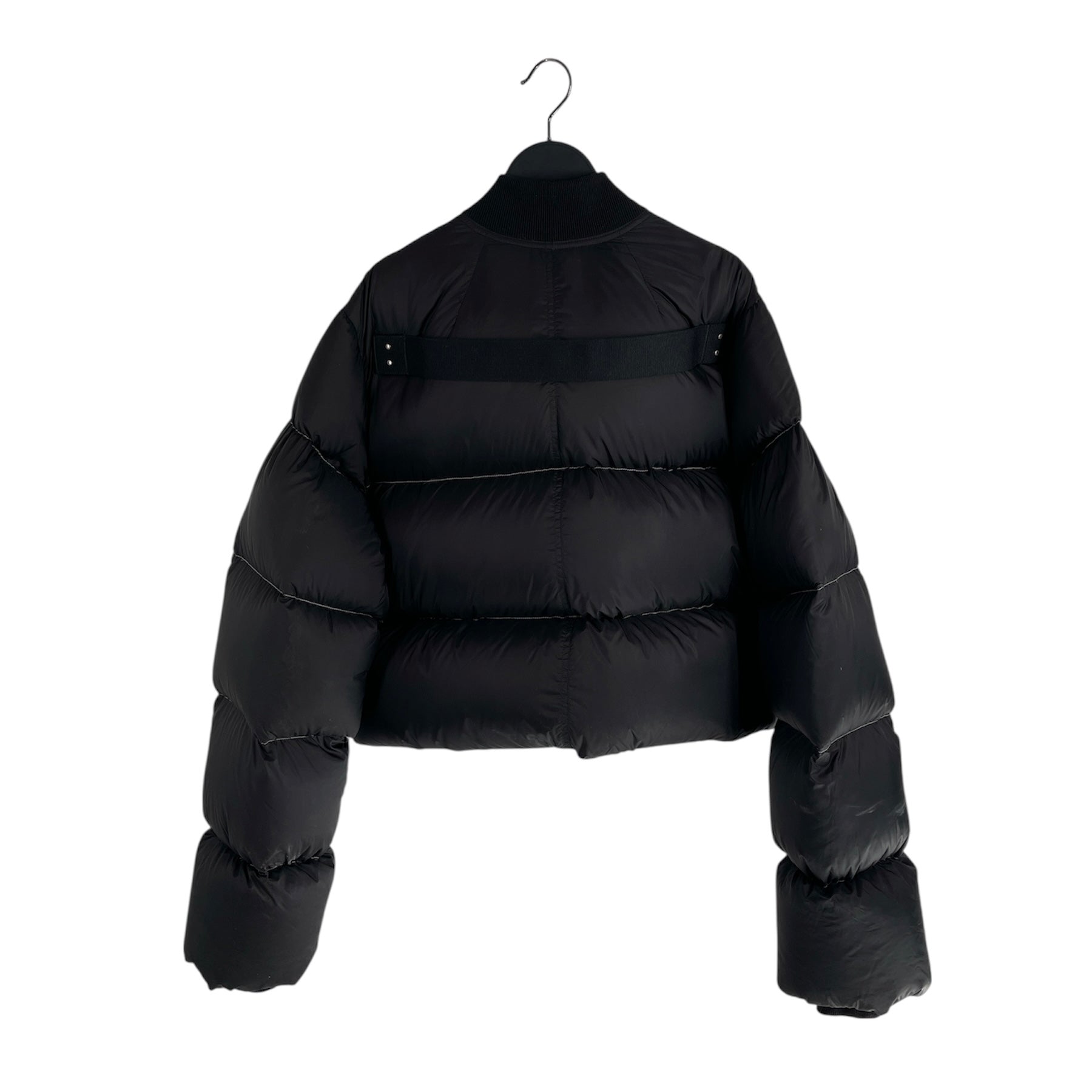 Rick Owens/Puffer Jkt/8/Nylon/SLV/FW/19 LARRY TWO TONE CROPPED view 2