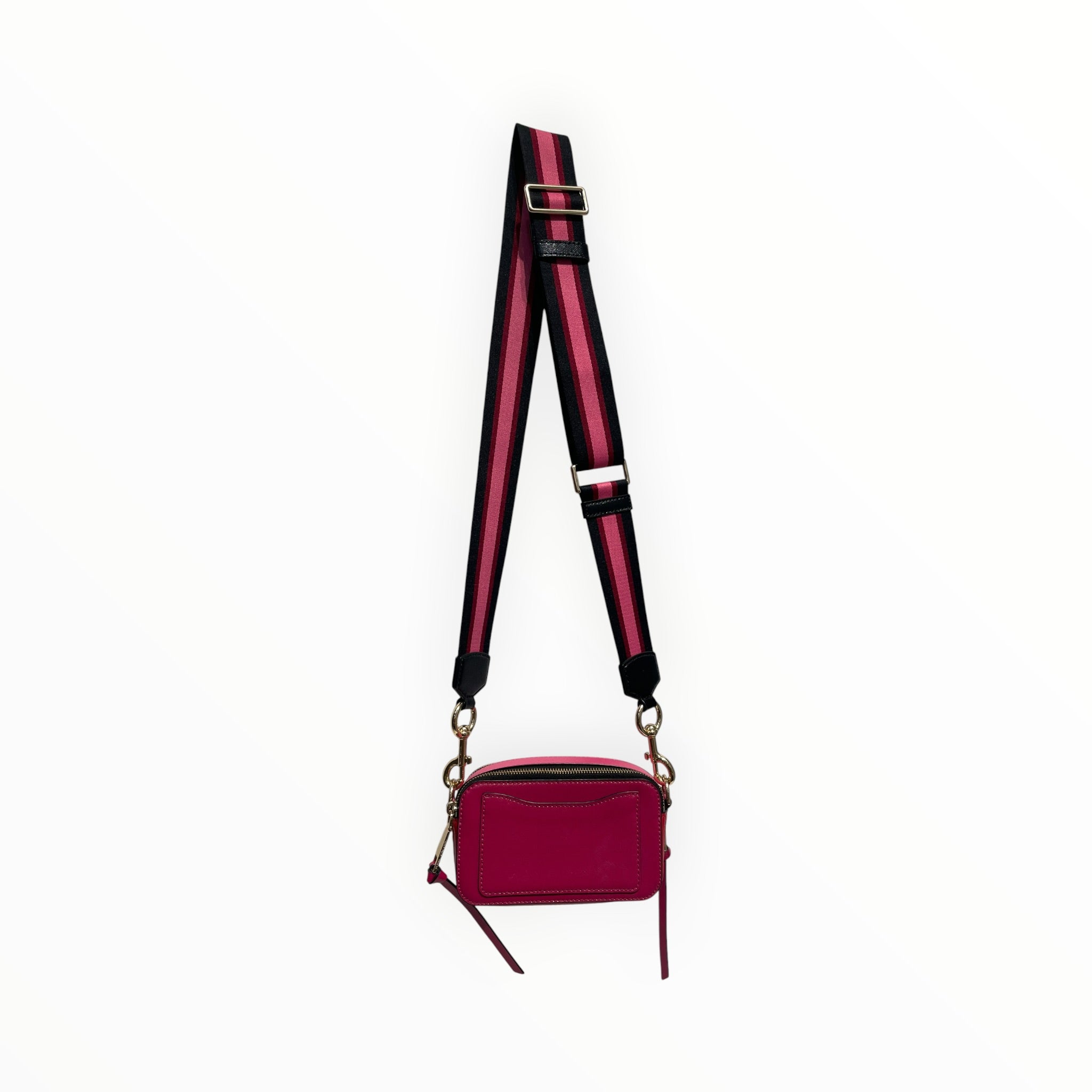 MARC JACOBS/Cross Body Bag/Leather/PNK/pink stripe strap w/ heart loc view 2