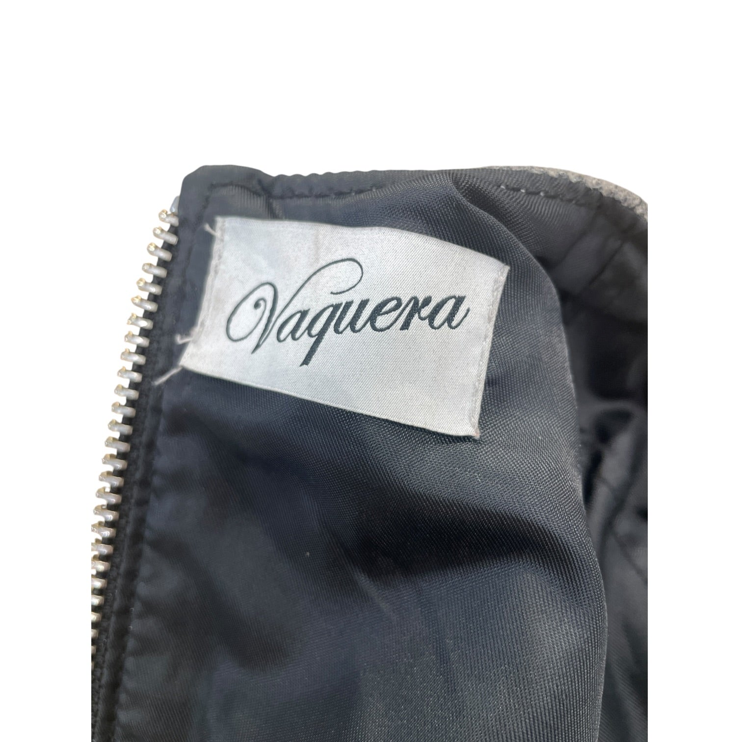 Vaquera/SS Blouse/S/Faux Leather/GRY/WASHED LEATHER GRAY ZIPPER BAC view 3