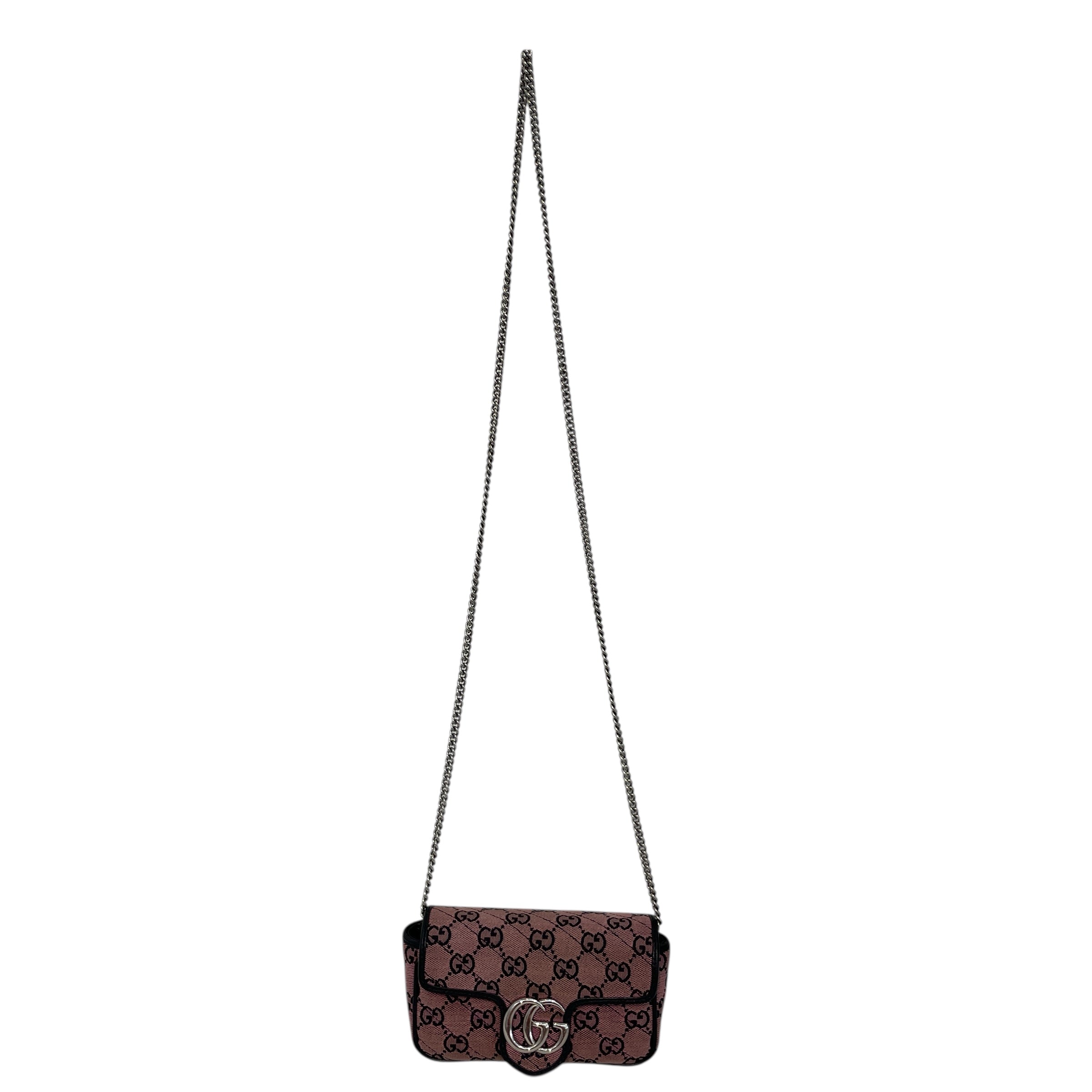 GUCCI/Cross Body Bag/Monogram/PNK/MATELASSE GG MARMONT SUPER MIN view 1