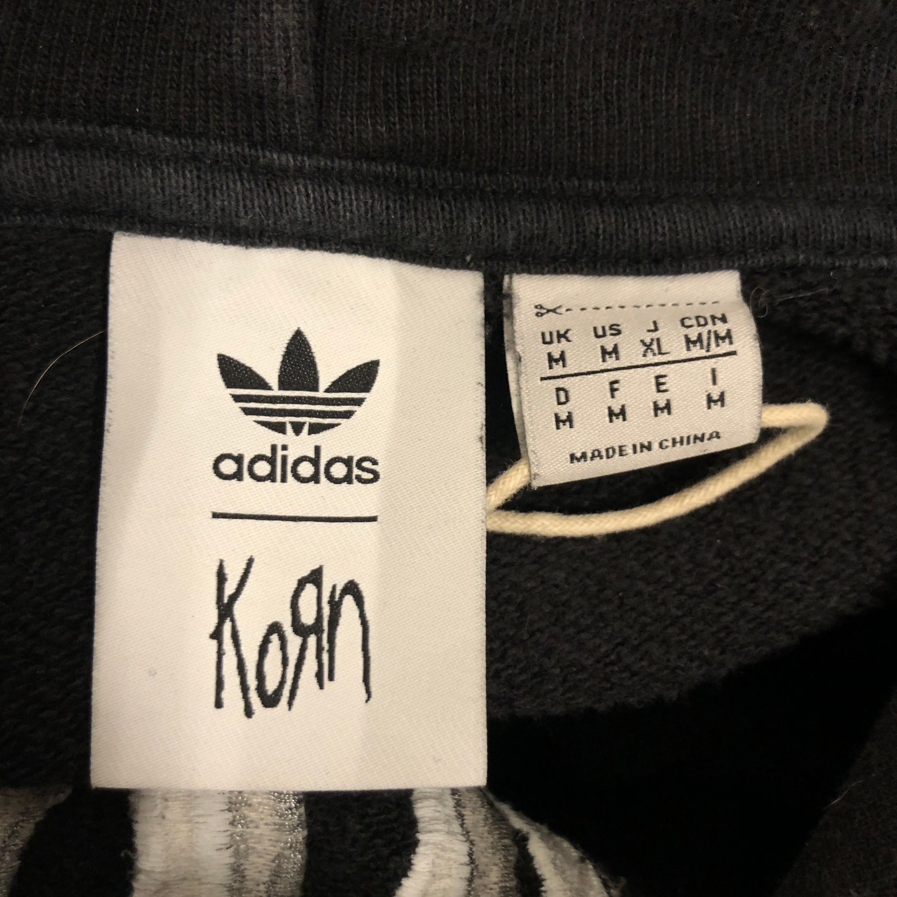 adidas/Hoodie/M/Stripe/Cotton/BLK/Oversize/KORN X Adidas Hoodie view 3