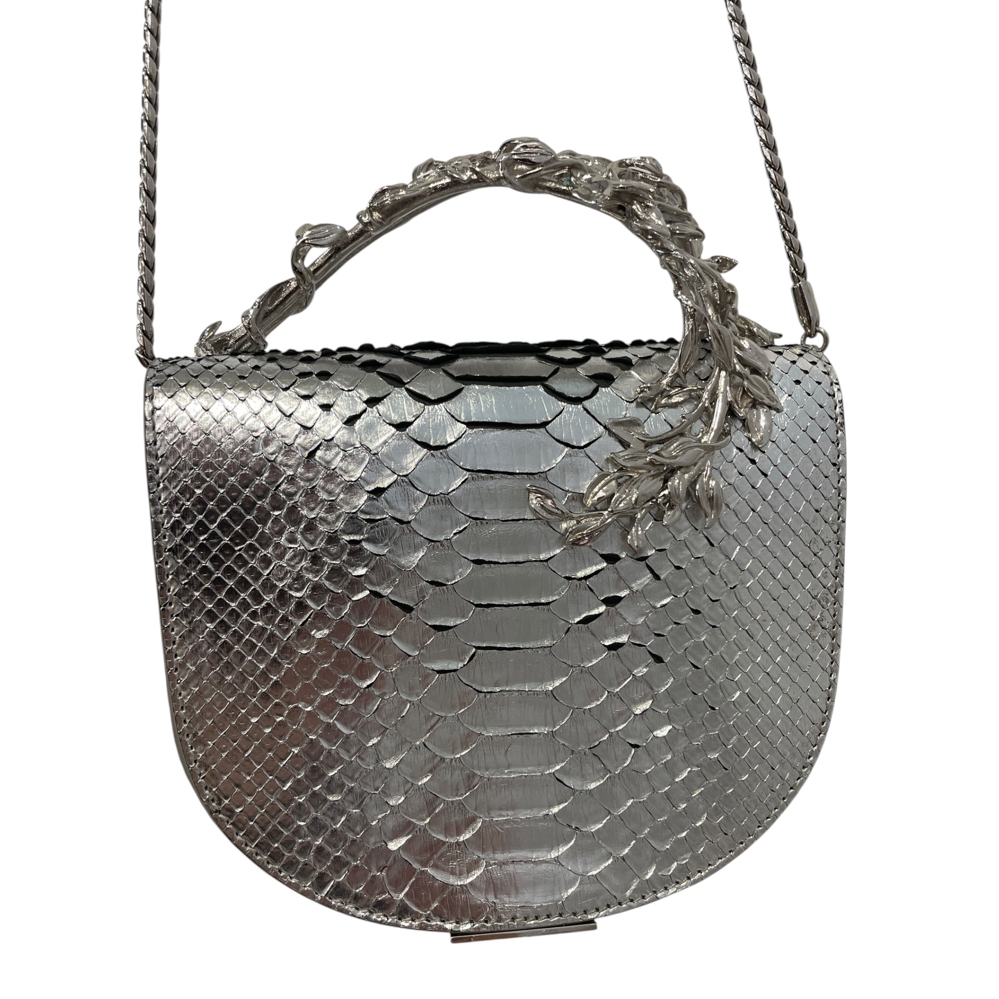 RALPH & RUSSO /Cross Body Bag/Leather/SLV/SILVER BRANCH HANDLE view 3