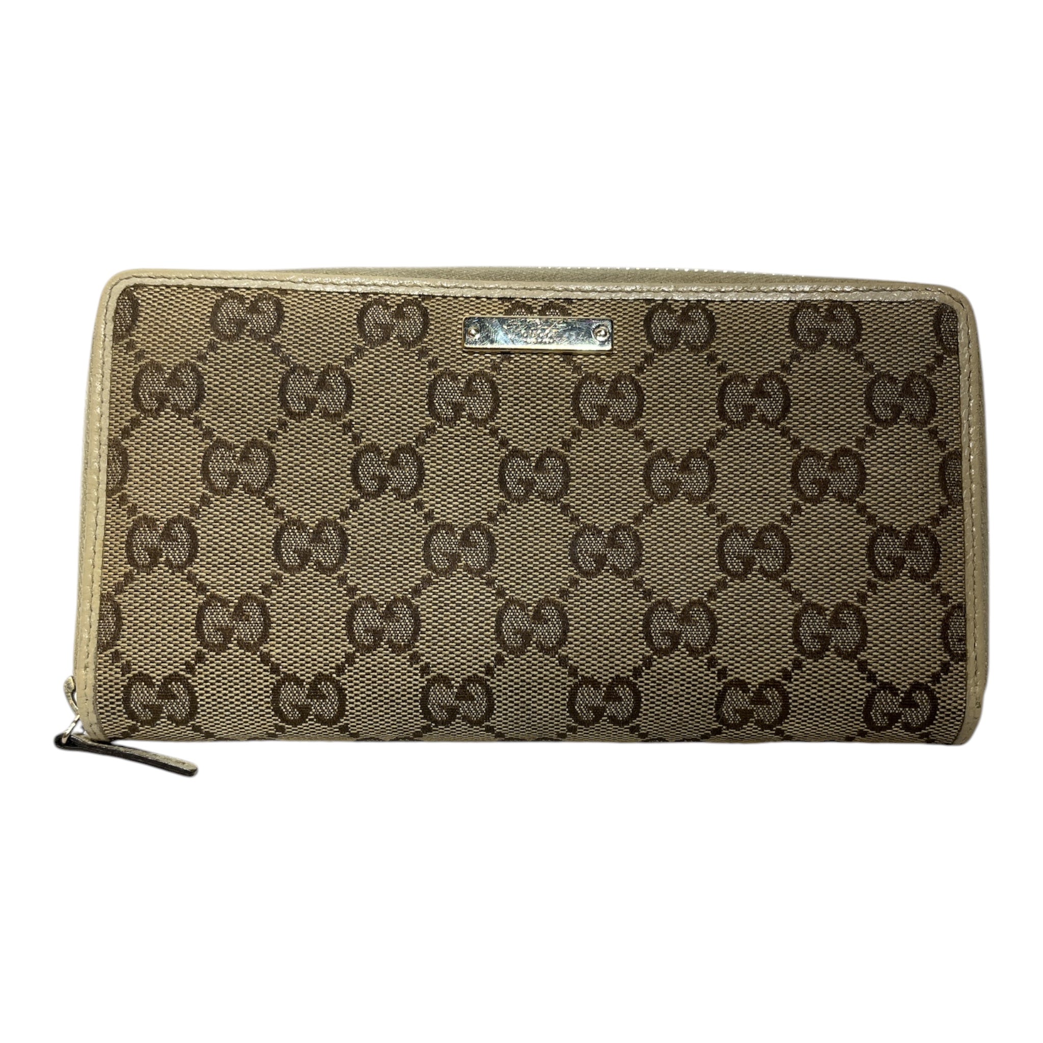 GUCCI/Long Wallet/Monogram/Cotton/CML/Zip Around Wallet view 1